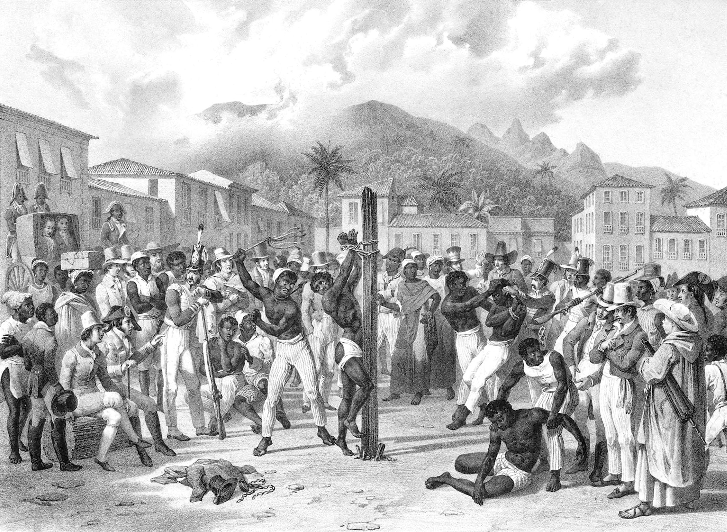 Public punishments of slaves in Santana Square, Rio de Janeiro