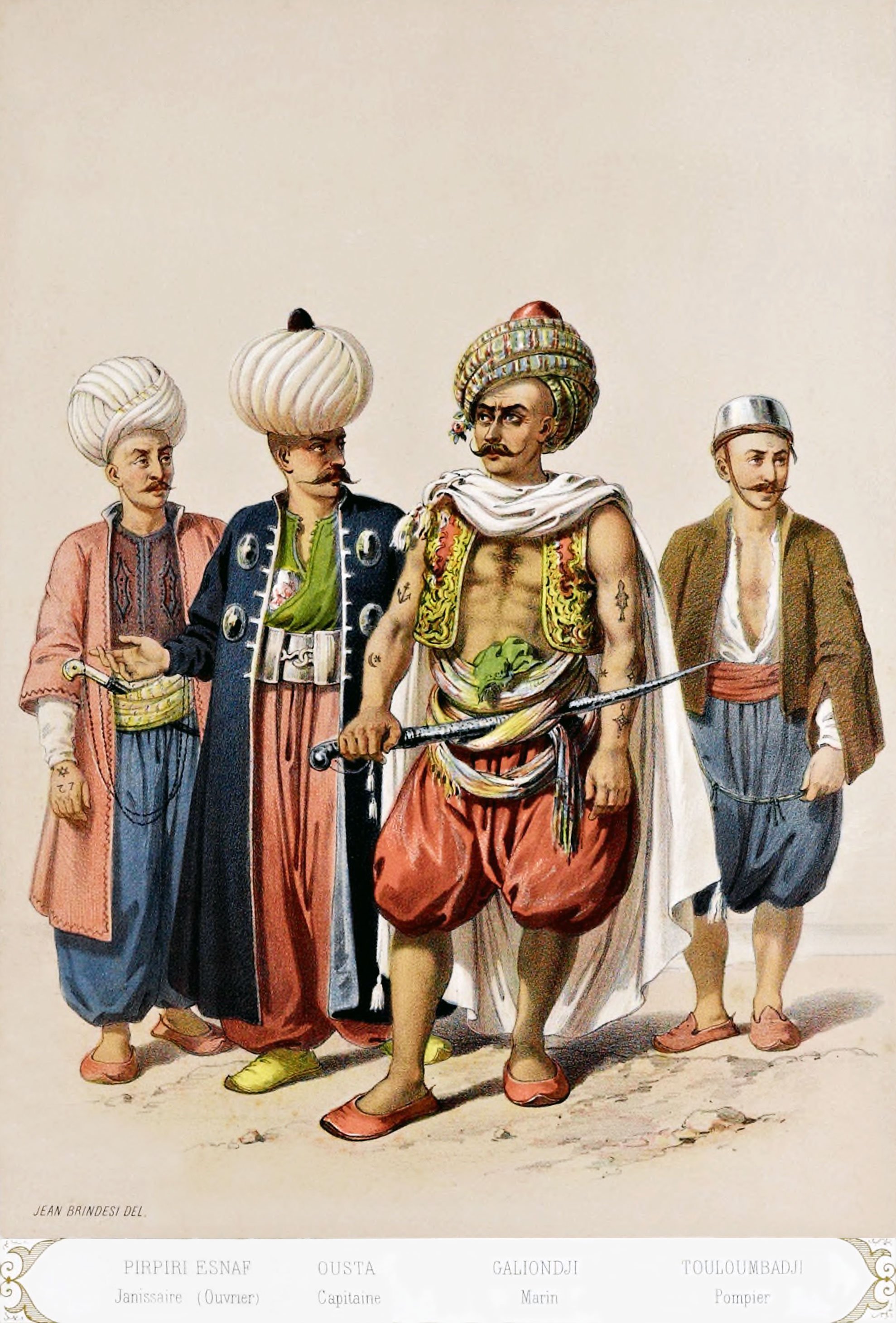 The Turks of Constantinople by Jean Brindesi 1855