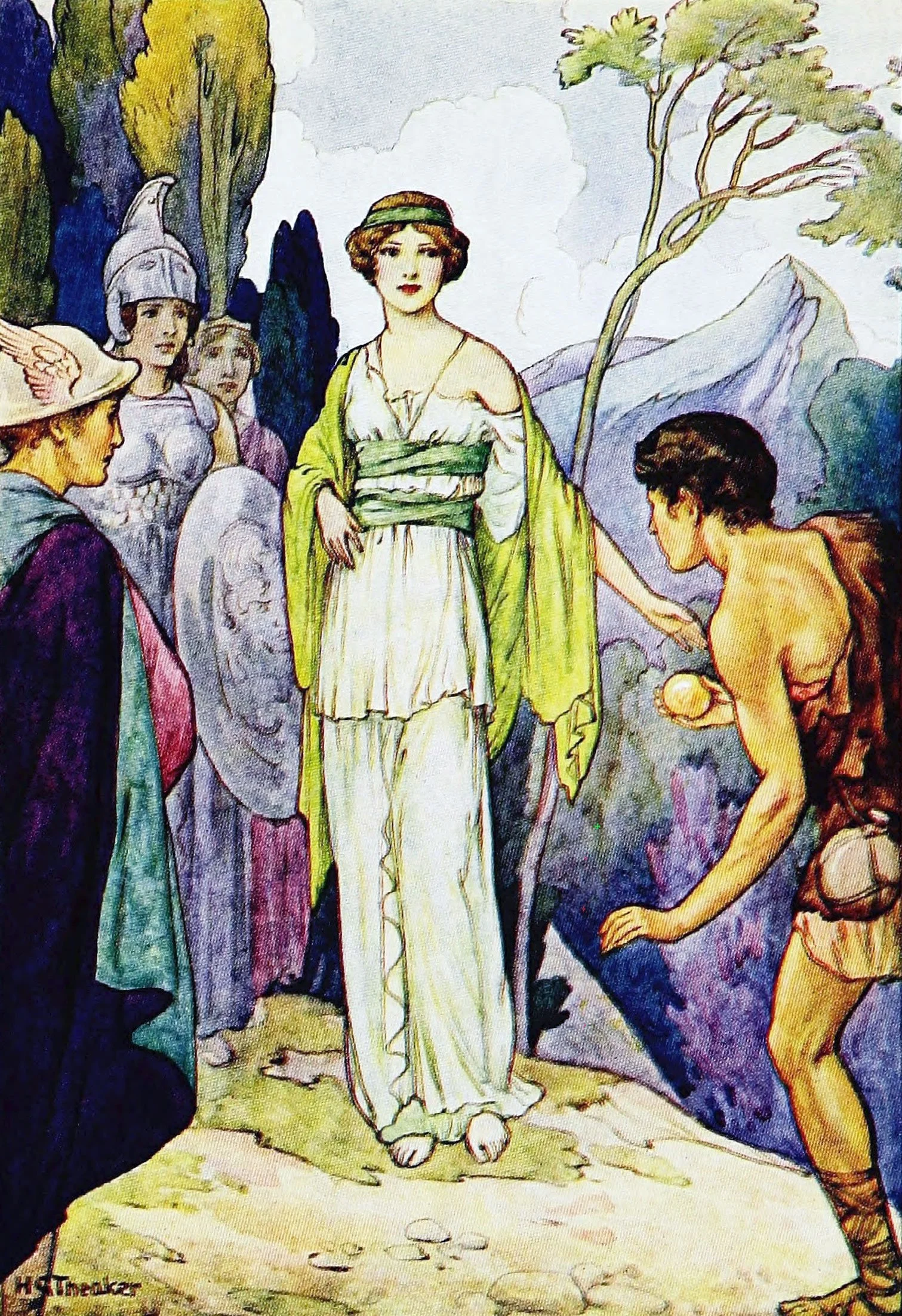 He made a step forward and gave the apple to Venus