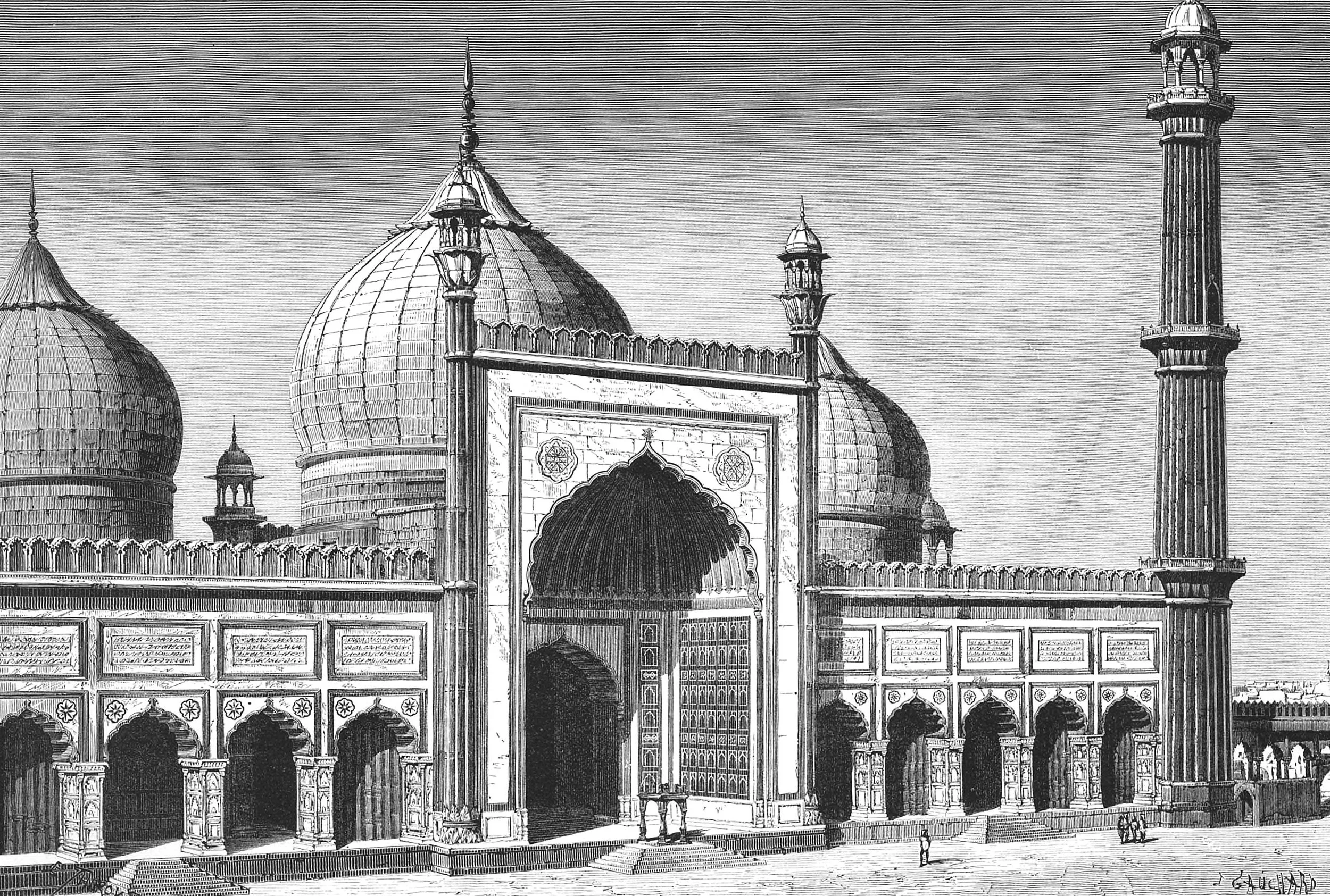 Facade of the Jummah Musjid, Delhi
