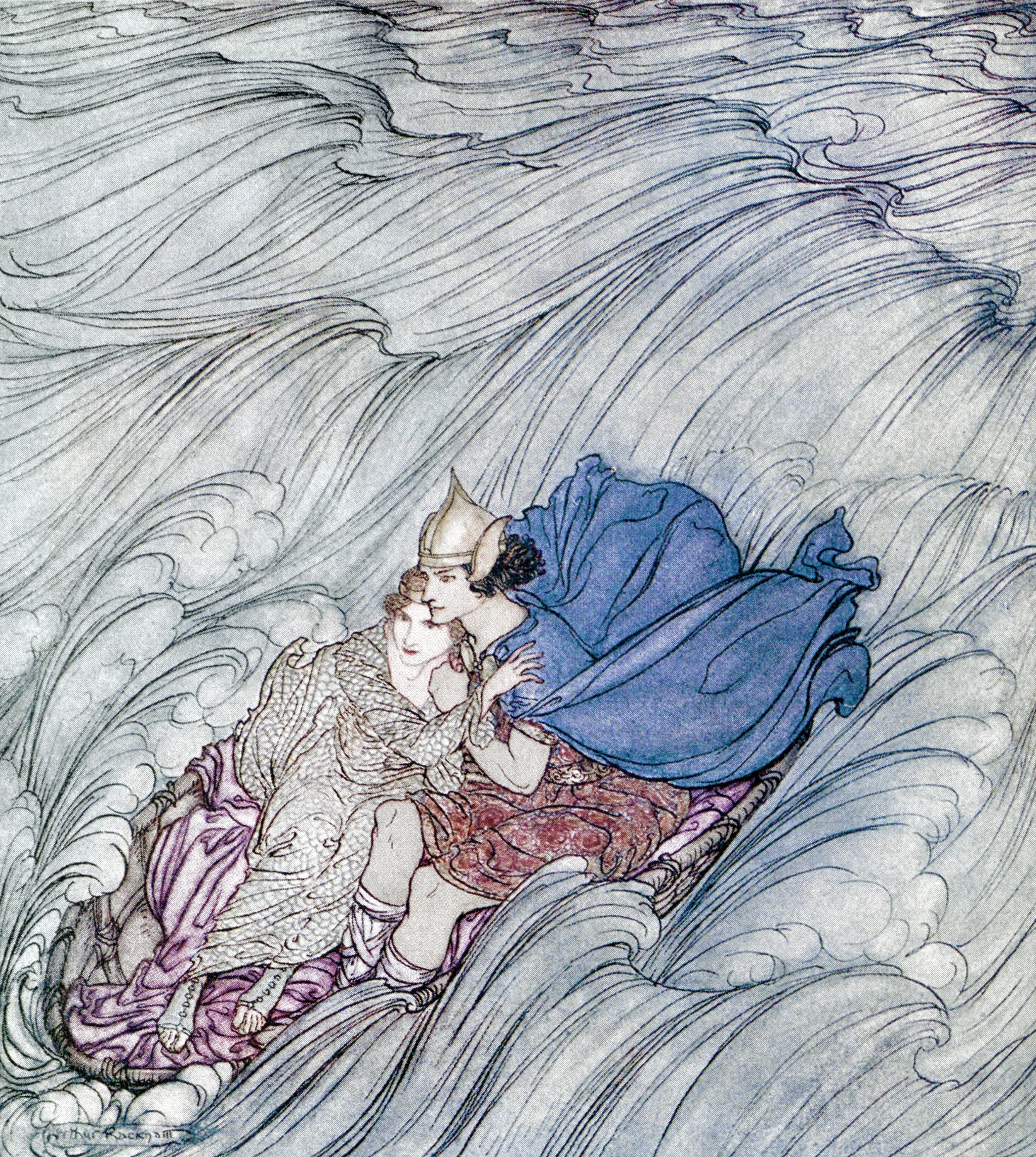 The waves of all the worlds seemed to whirl past them in one huge green cataract