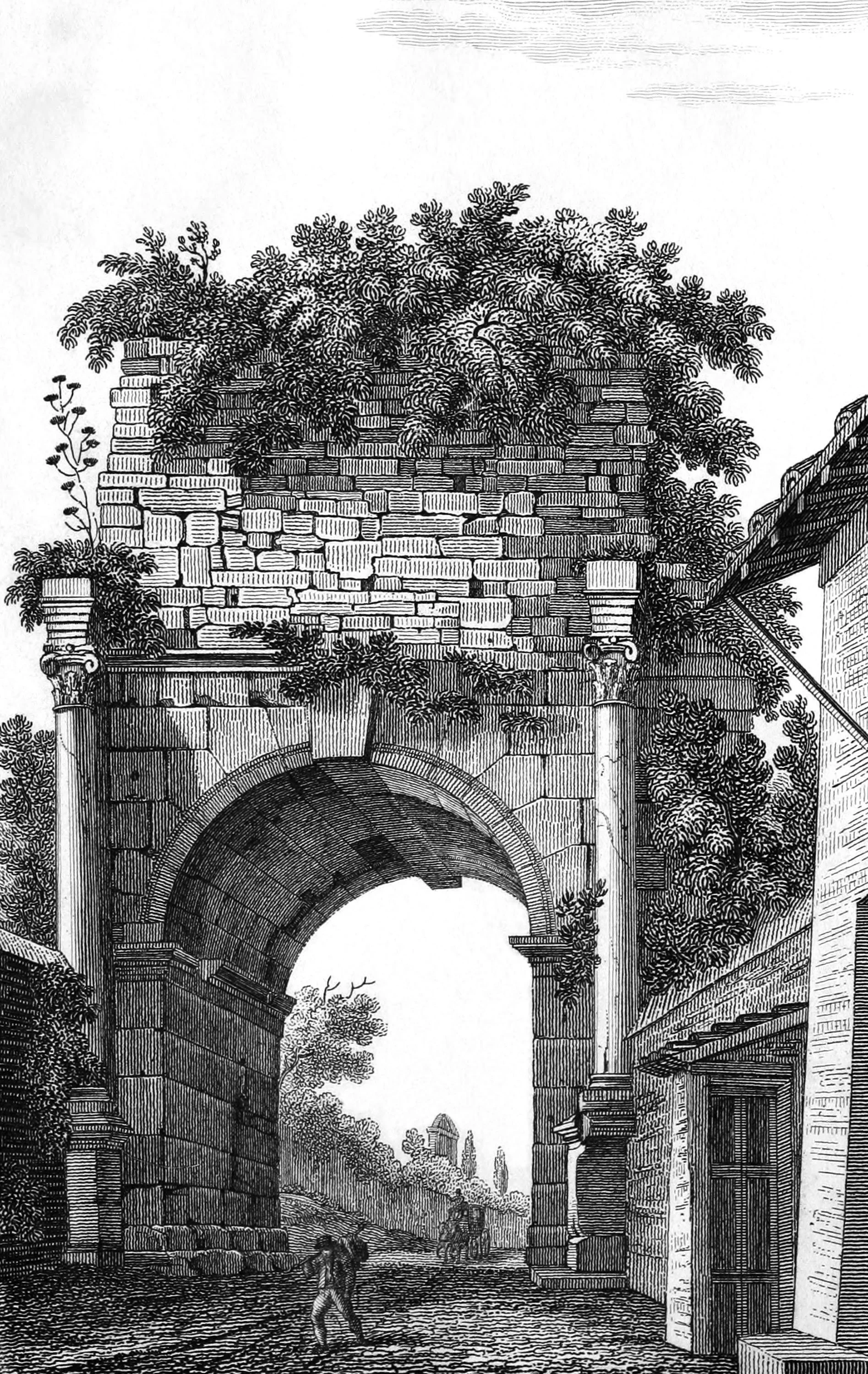 Arco detto di Druso nell interno della Porta Appia