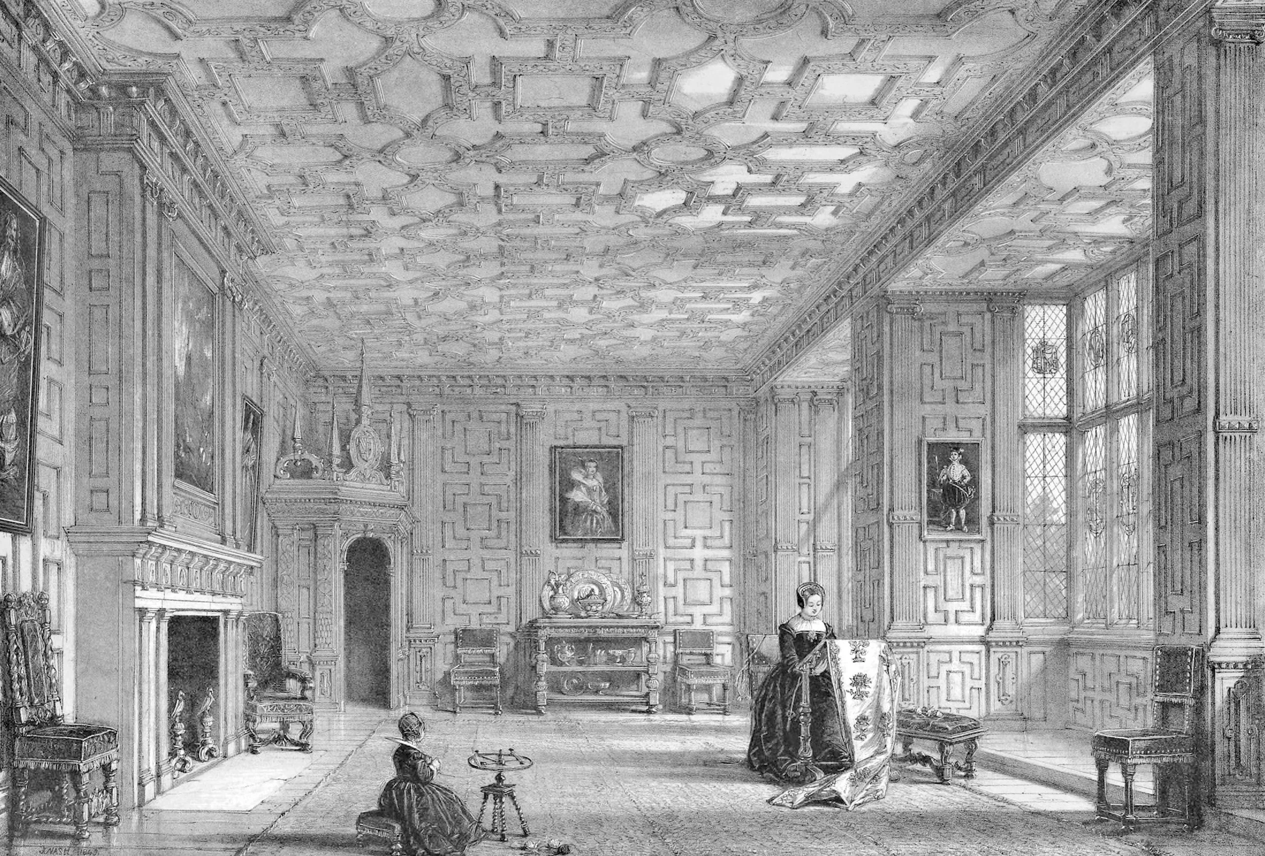 Drawing Room, Broughton Castle, Oxfordshire