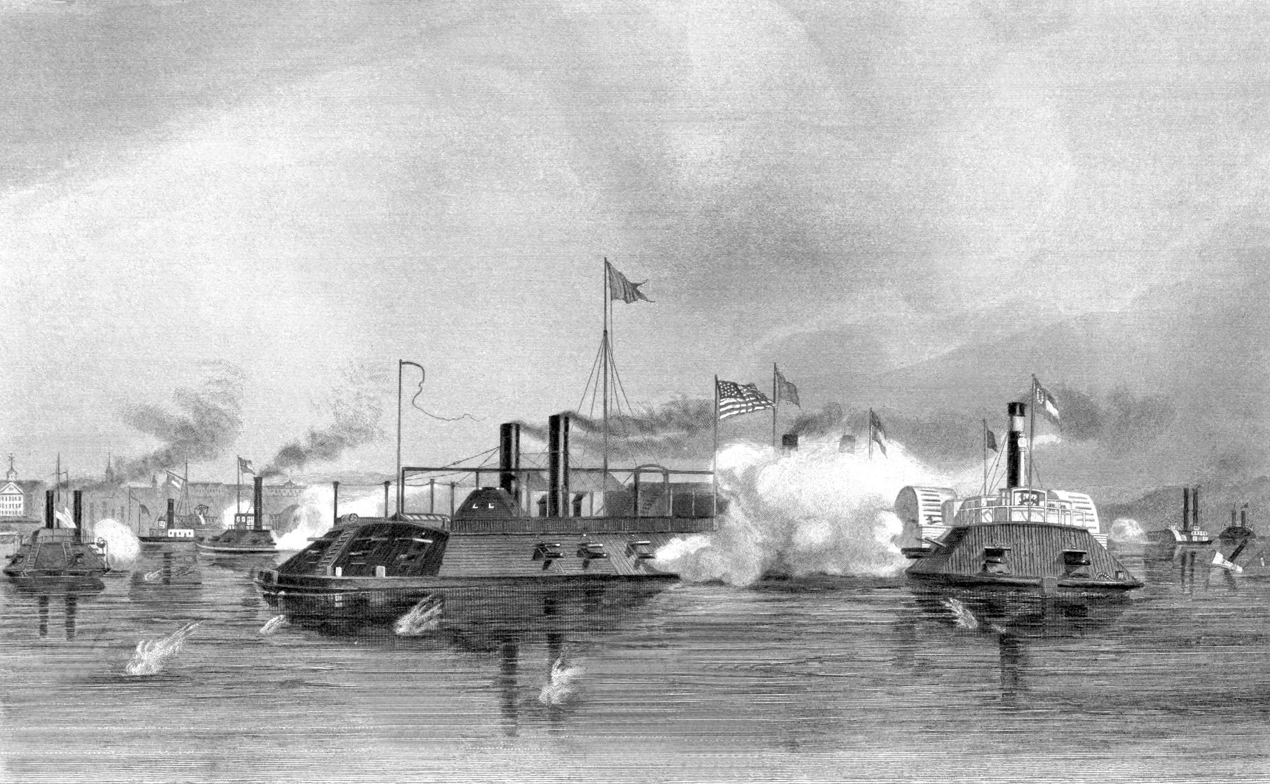 Action of the Gunboats at Memphis