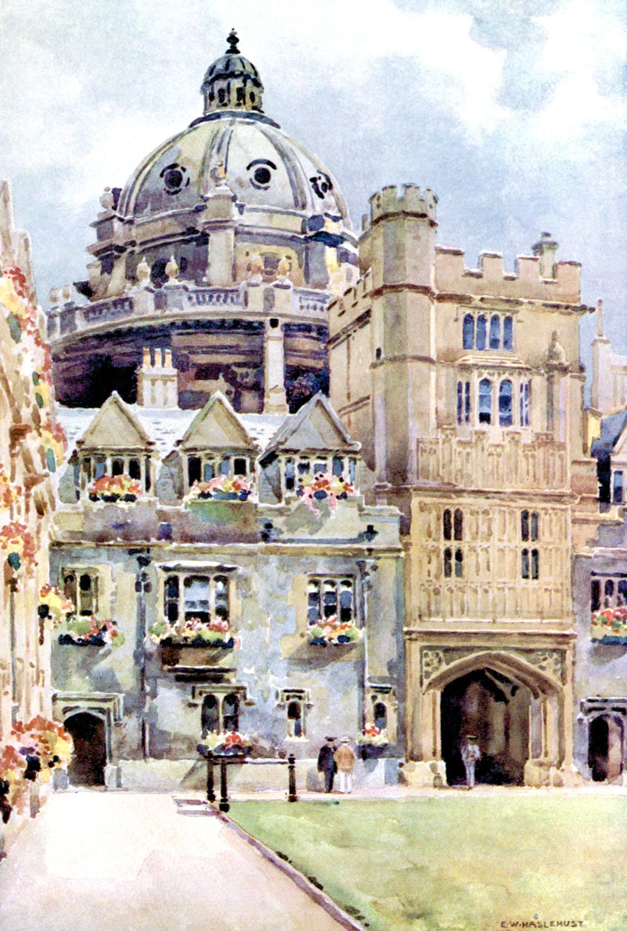 Brasenose College and Radcliffe Library Rotunda, Oxford