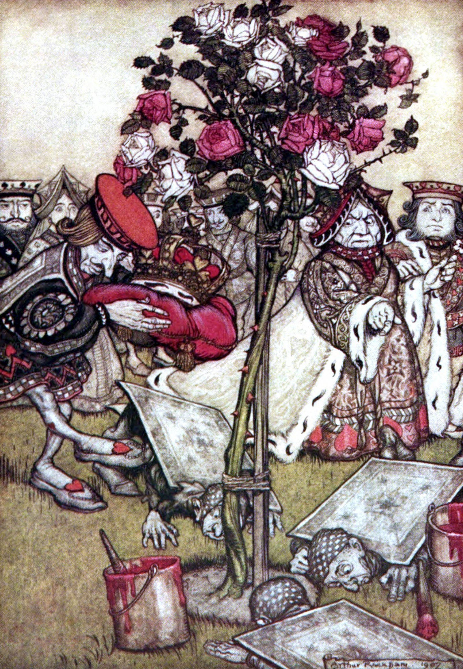 The Queen turned angrily away from him and said to the Knave, turn them over