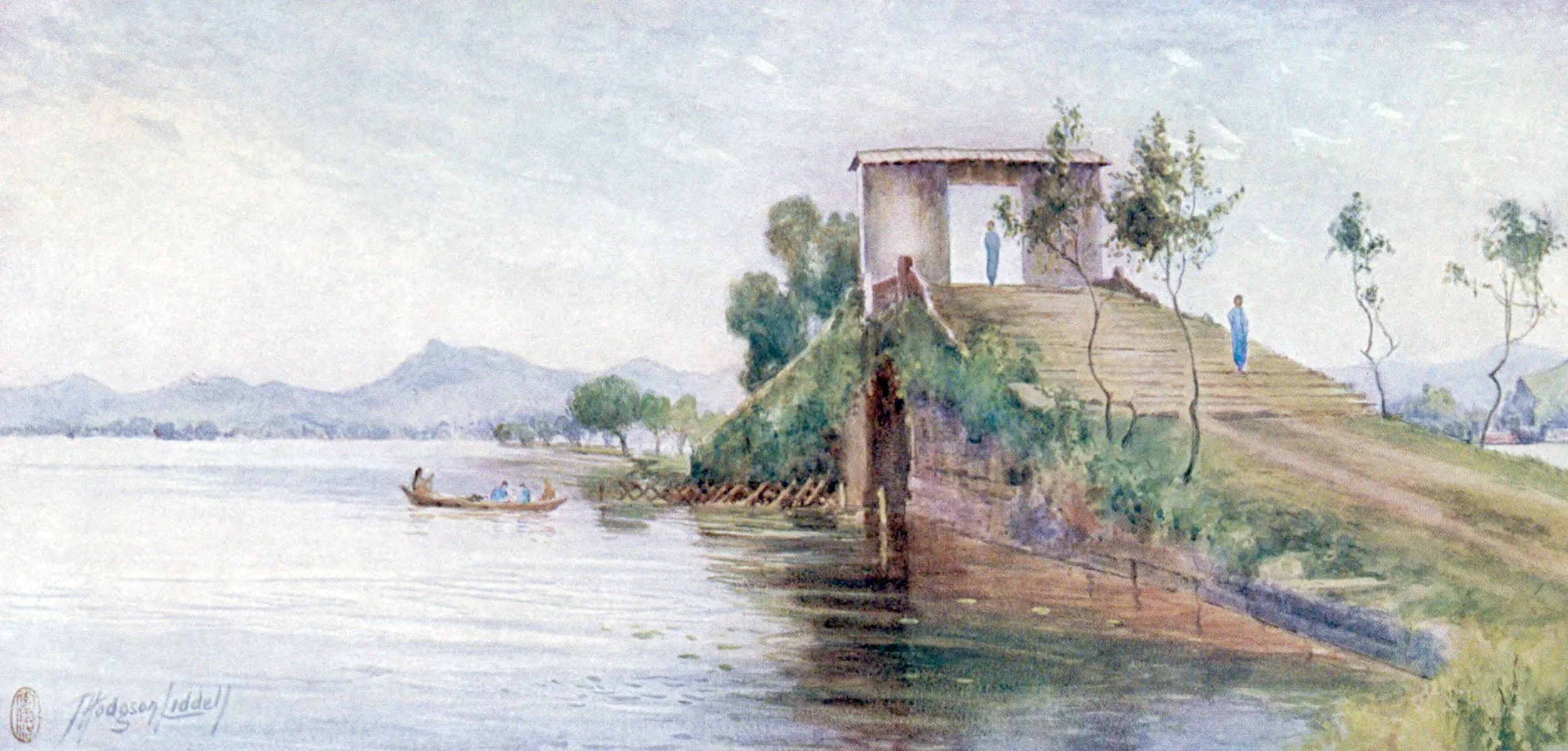Hangchow- A Bridge on the Causeway, West Lake