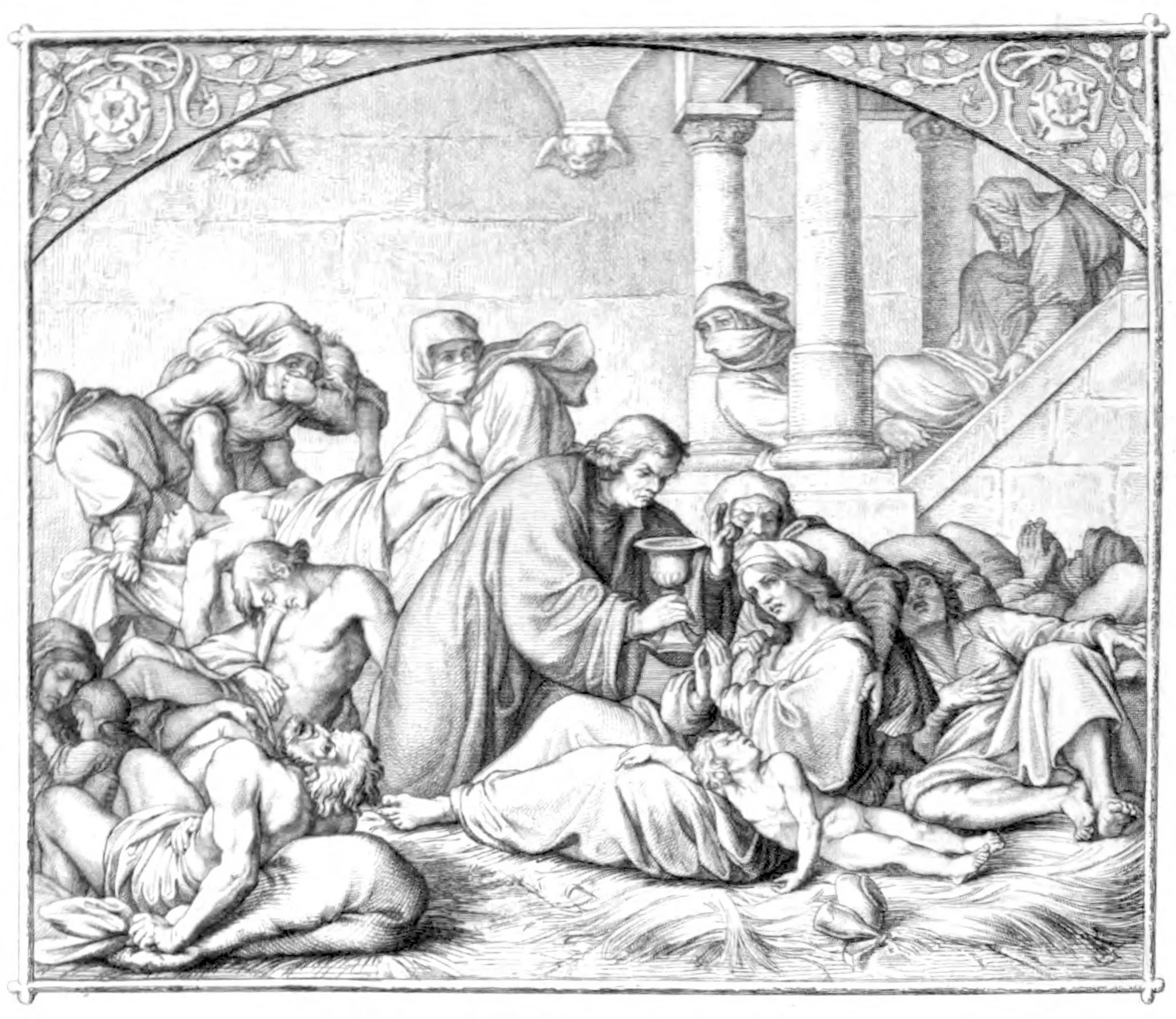 Luther ministering to the sick and dying in time of pestilence