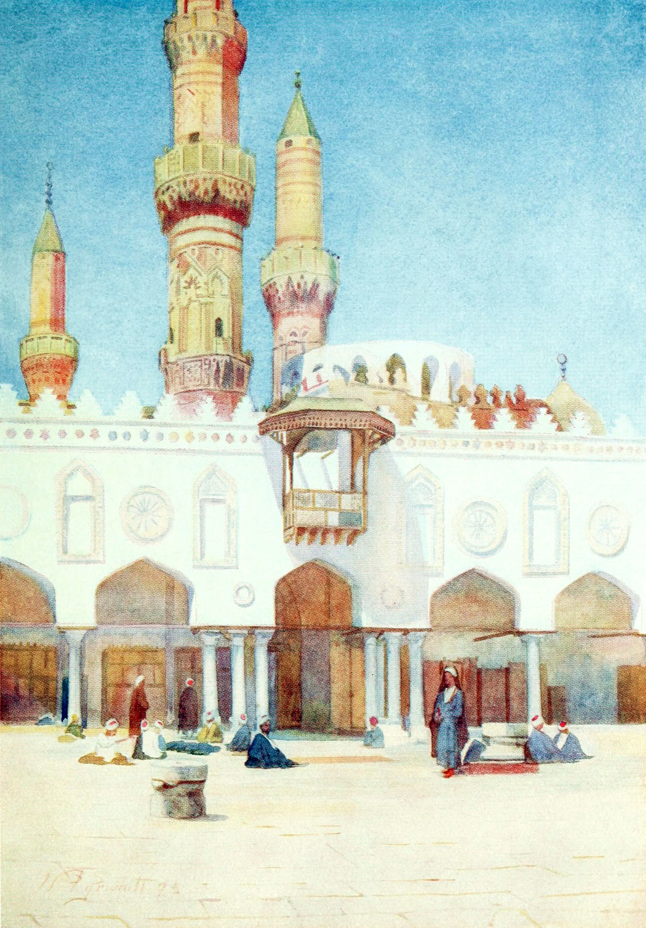 Courtyard of the Mosque of El Azhar, University of Cairo