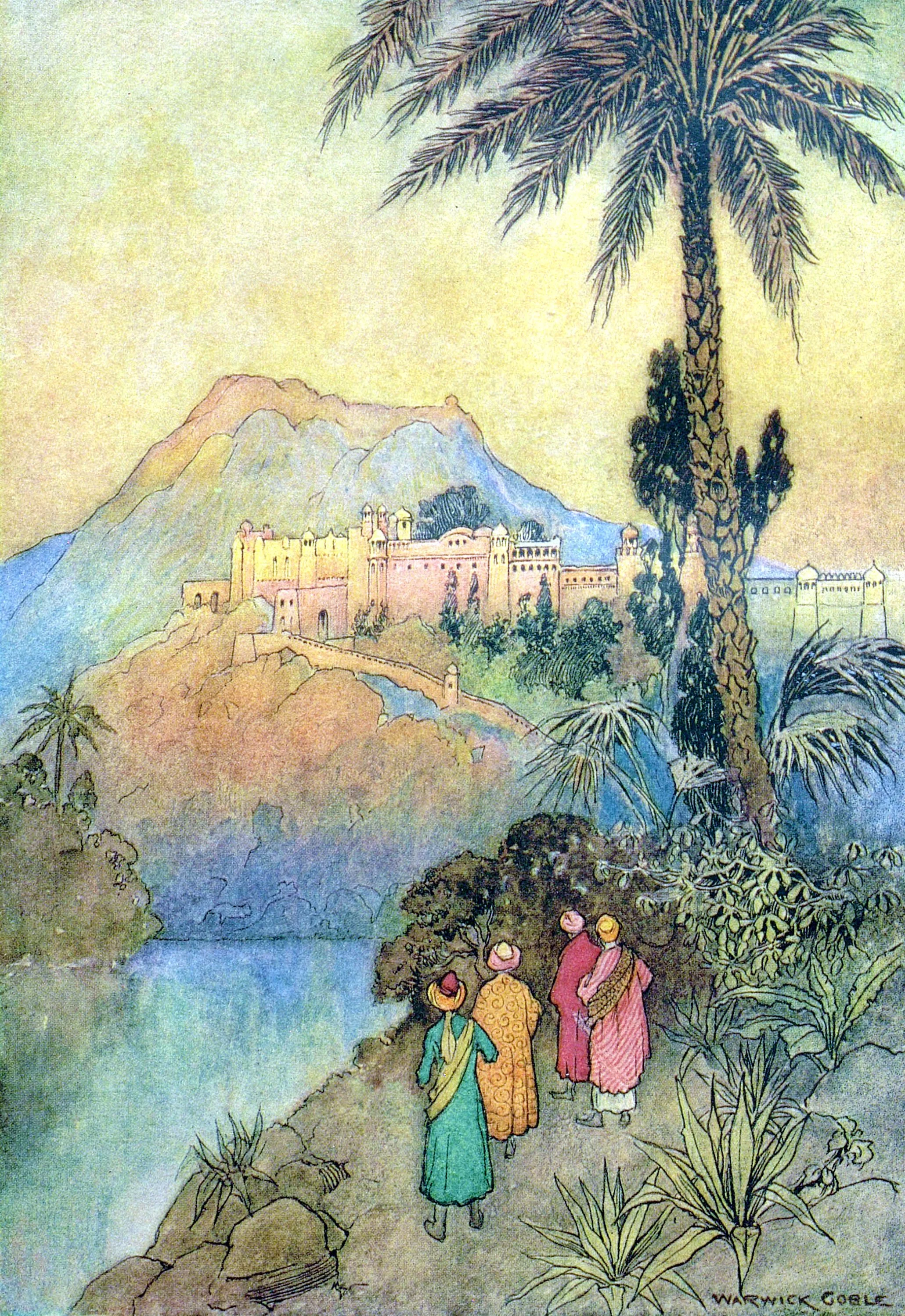 They approached a magnificient pile of buildings