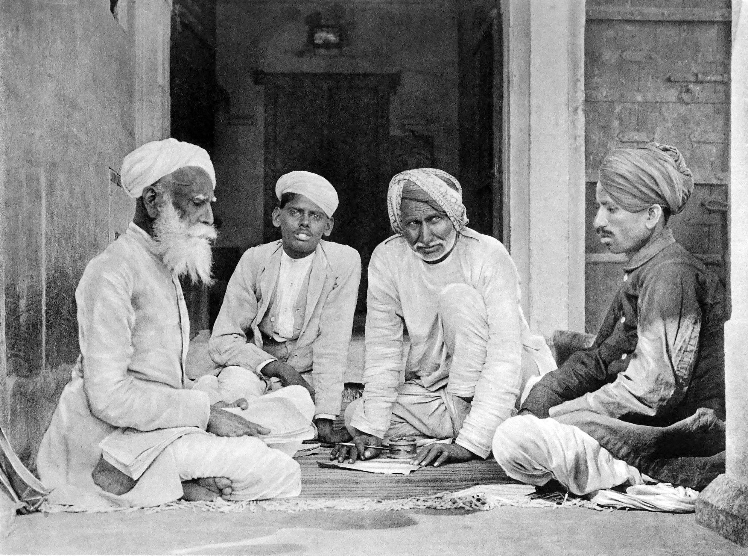 Chitorgarh. Men after transacting of business