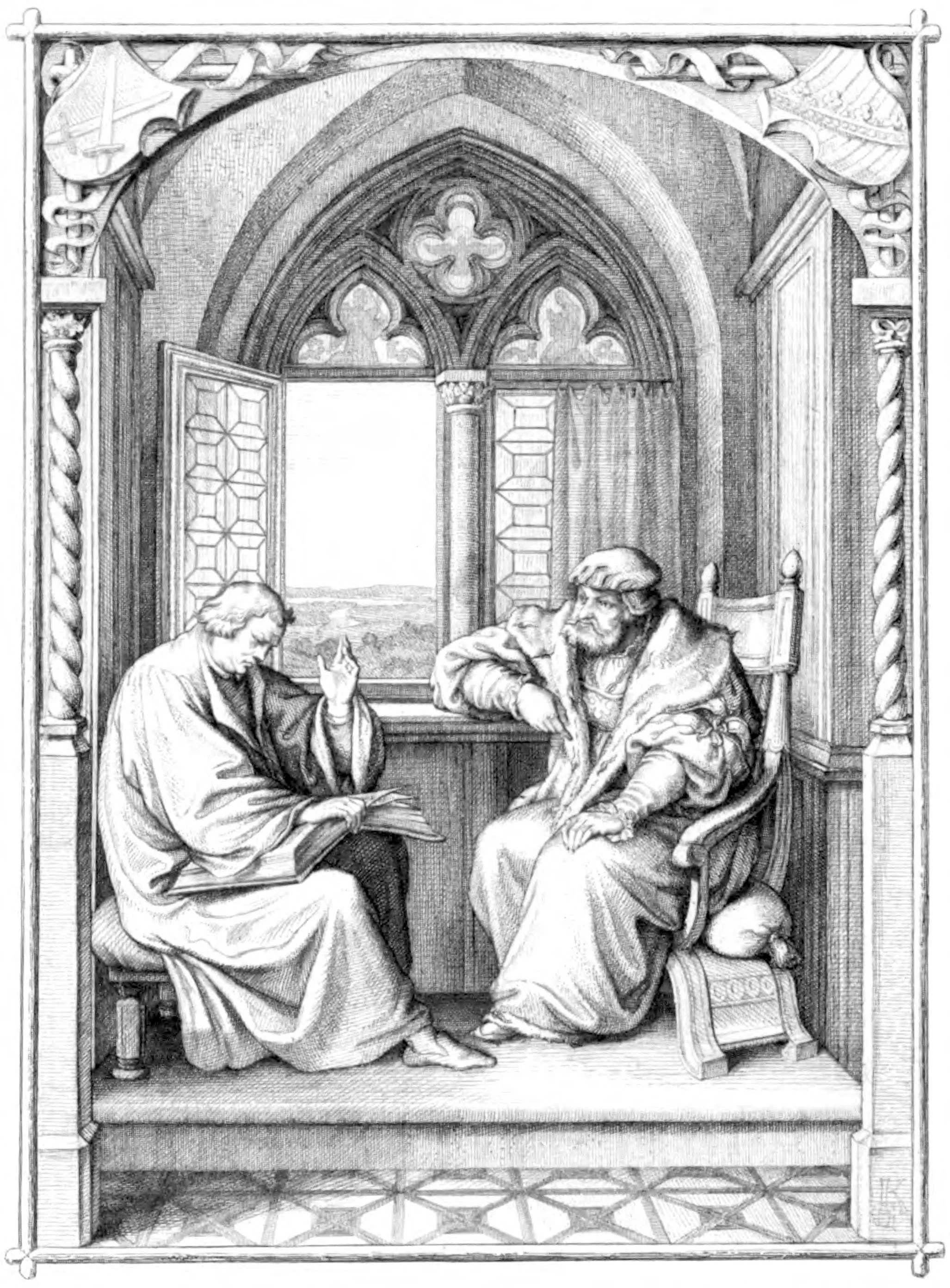 Luther reading the Bible to the Elector John