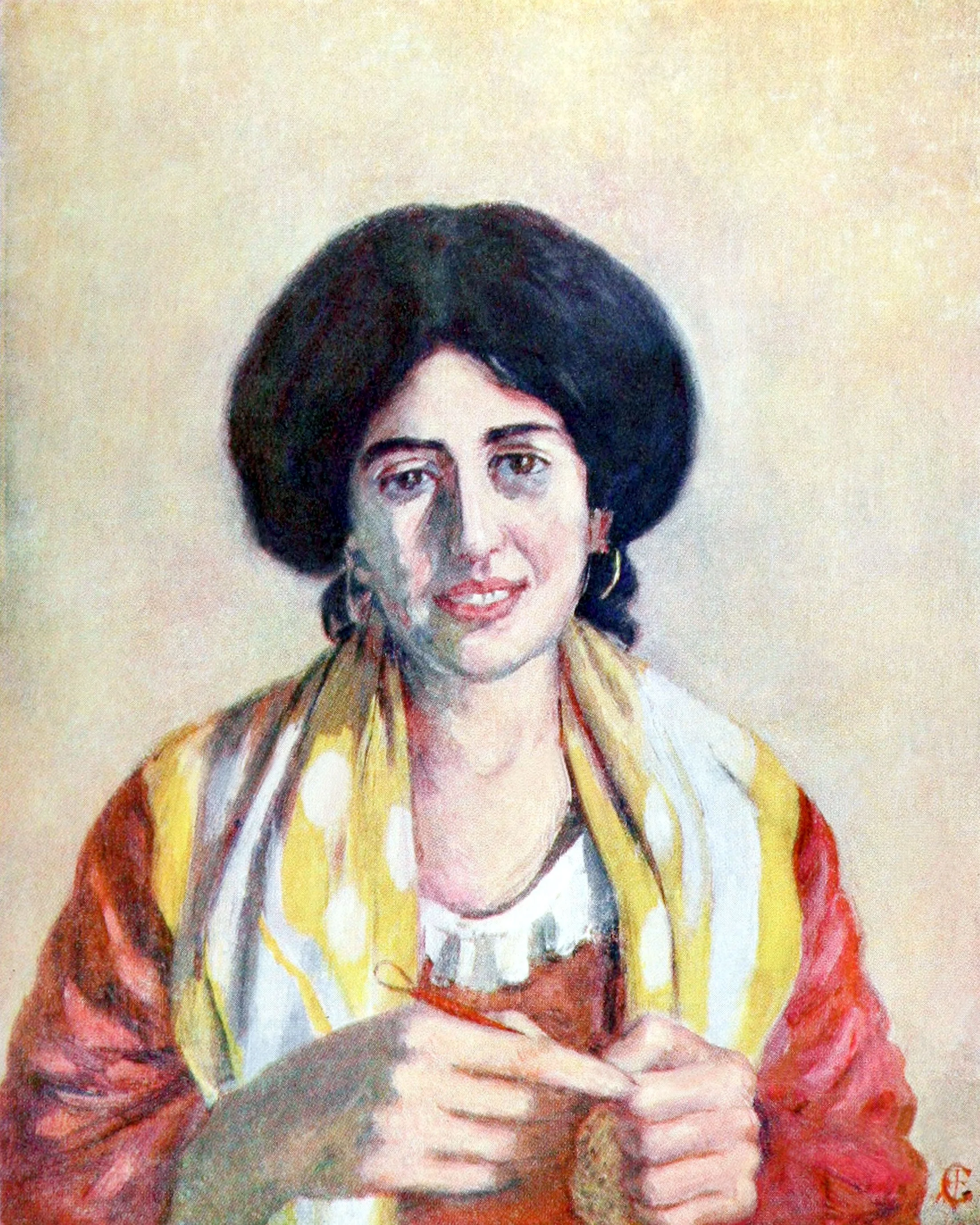 Woman Knitting, Neapolitan Type