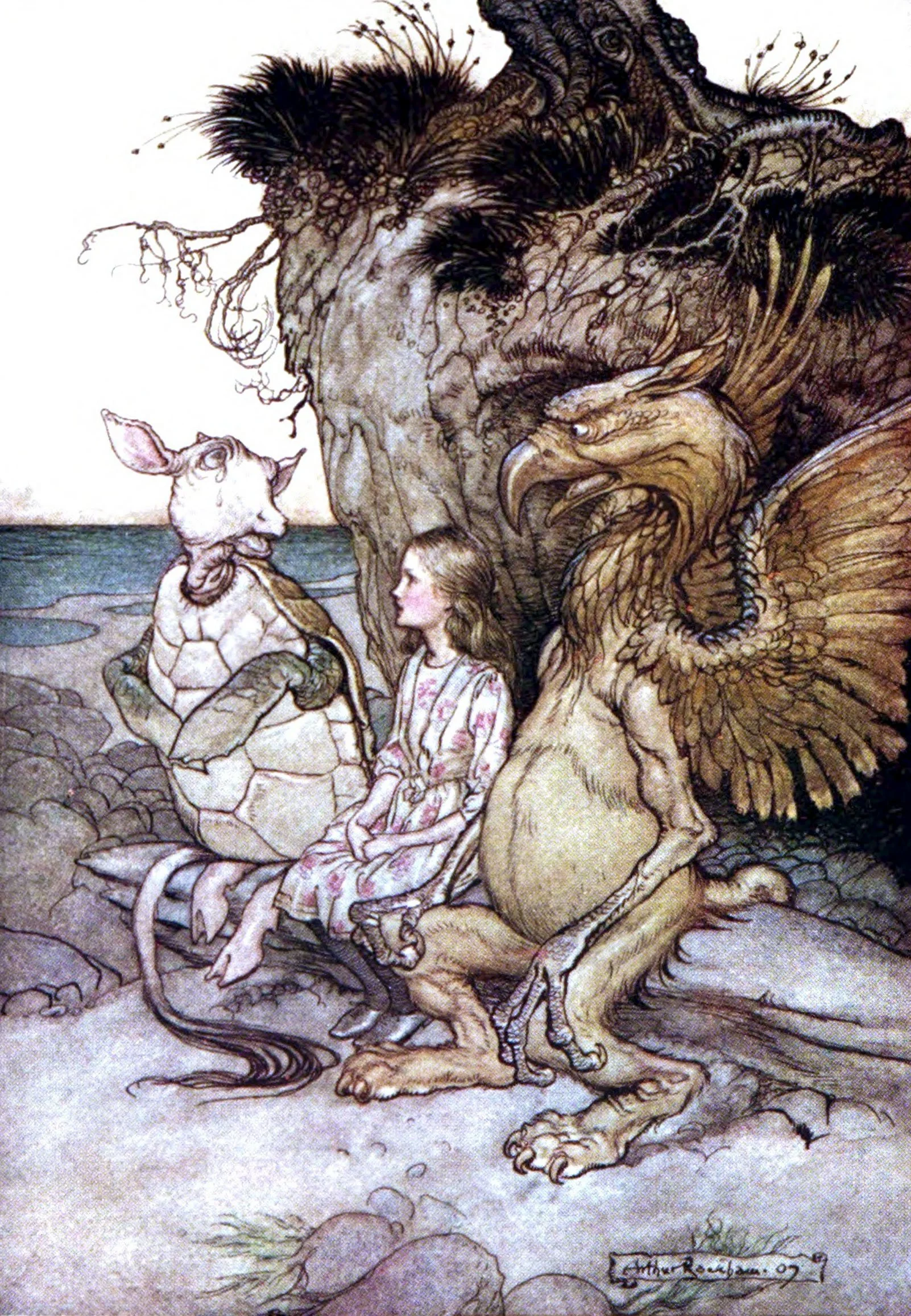 The Mock Turtle drew a long breath and said "That's very curious"