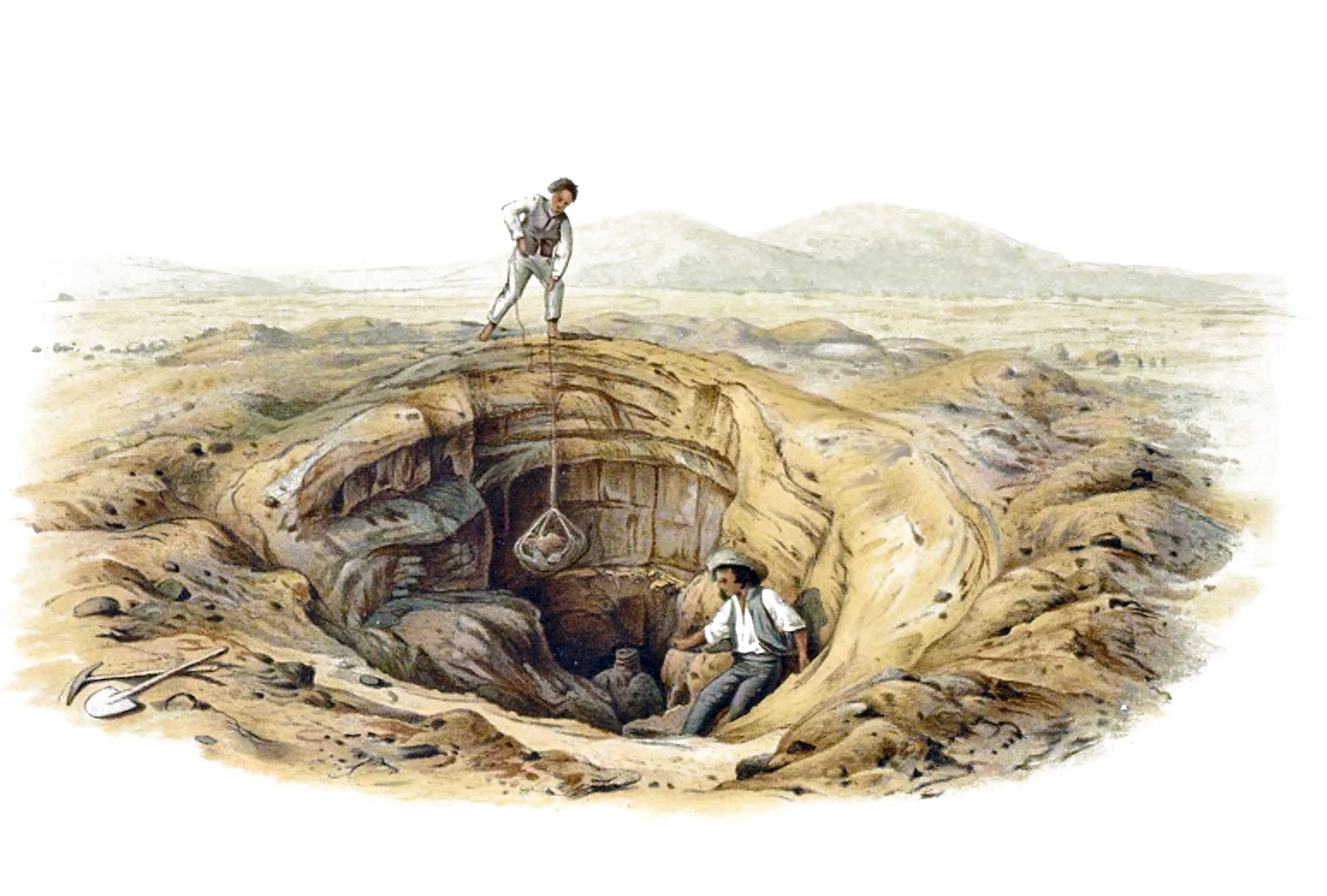 The Deep Grave of the False-Headed Mummies