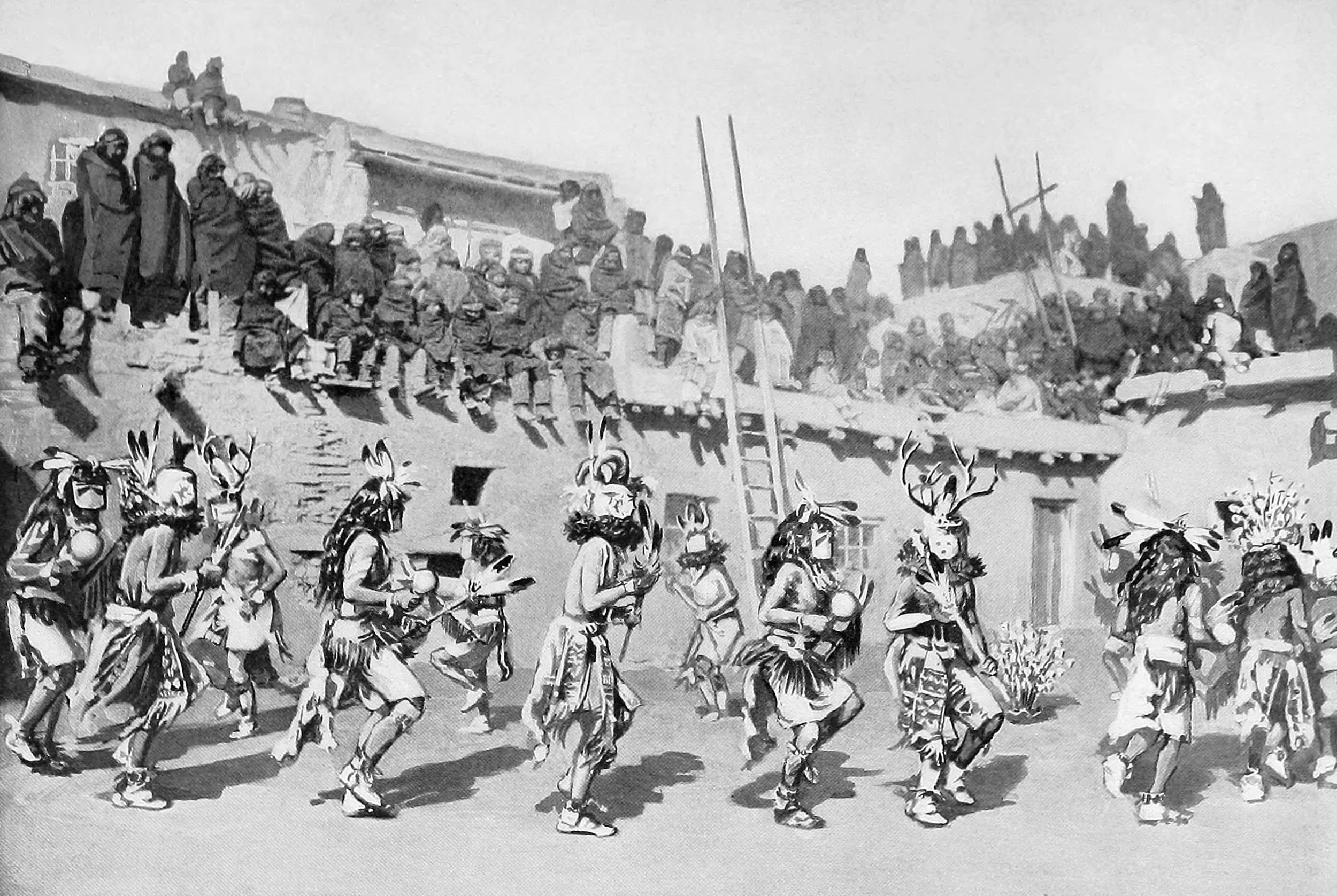 Zuni imitating Deer Dance of the Hopi