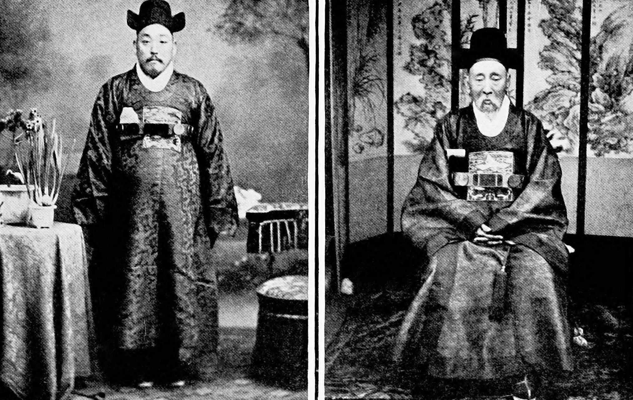 Prince Yi Chai Soon, Cousin of the Emperor and High Korean Official, Kim Yan Sik