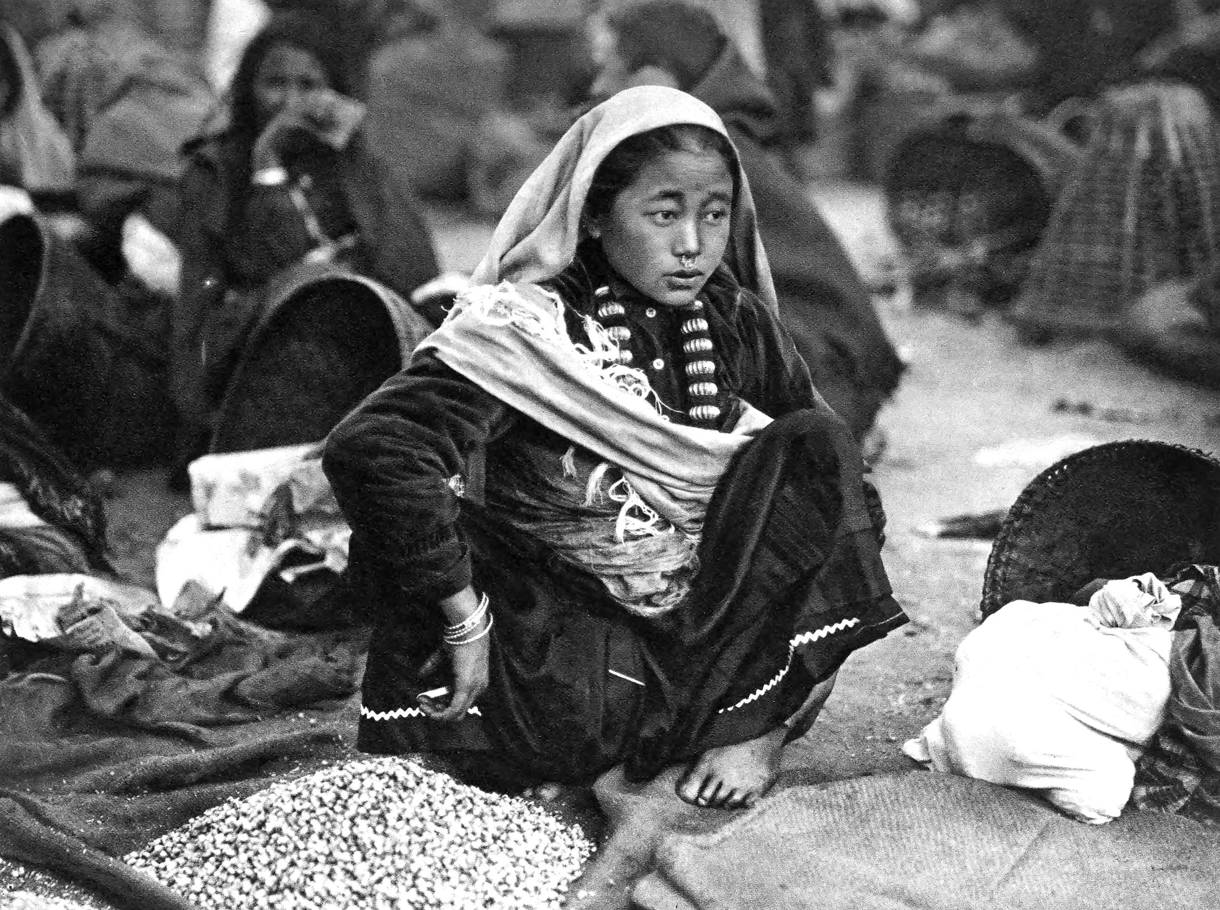 Darjeeling. Lepeha Girl at the Market
