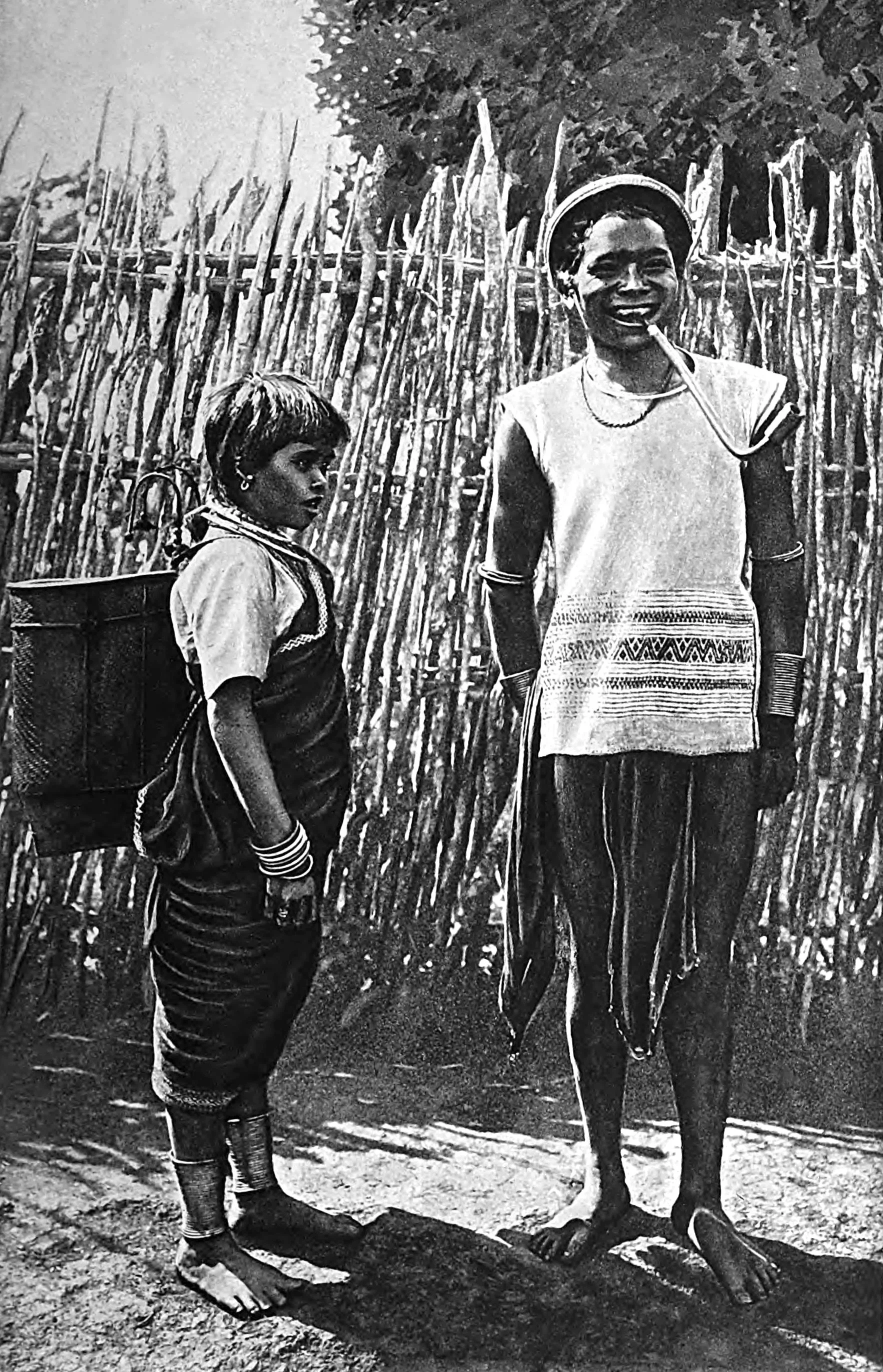 A couple of Moi inside the village