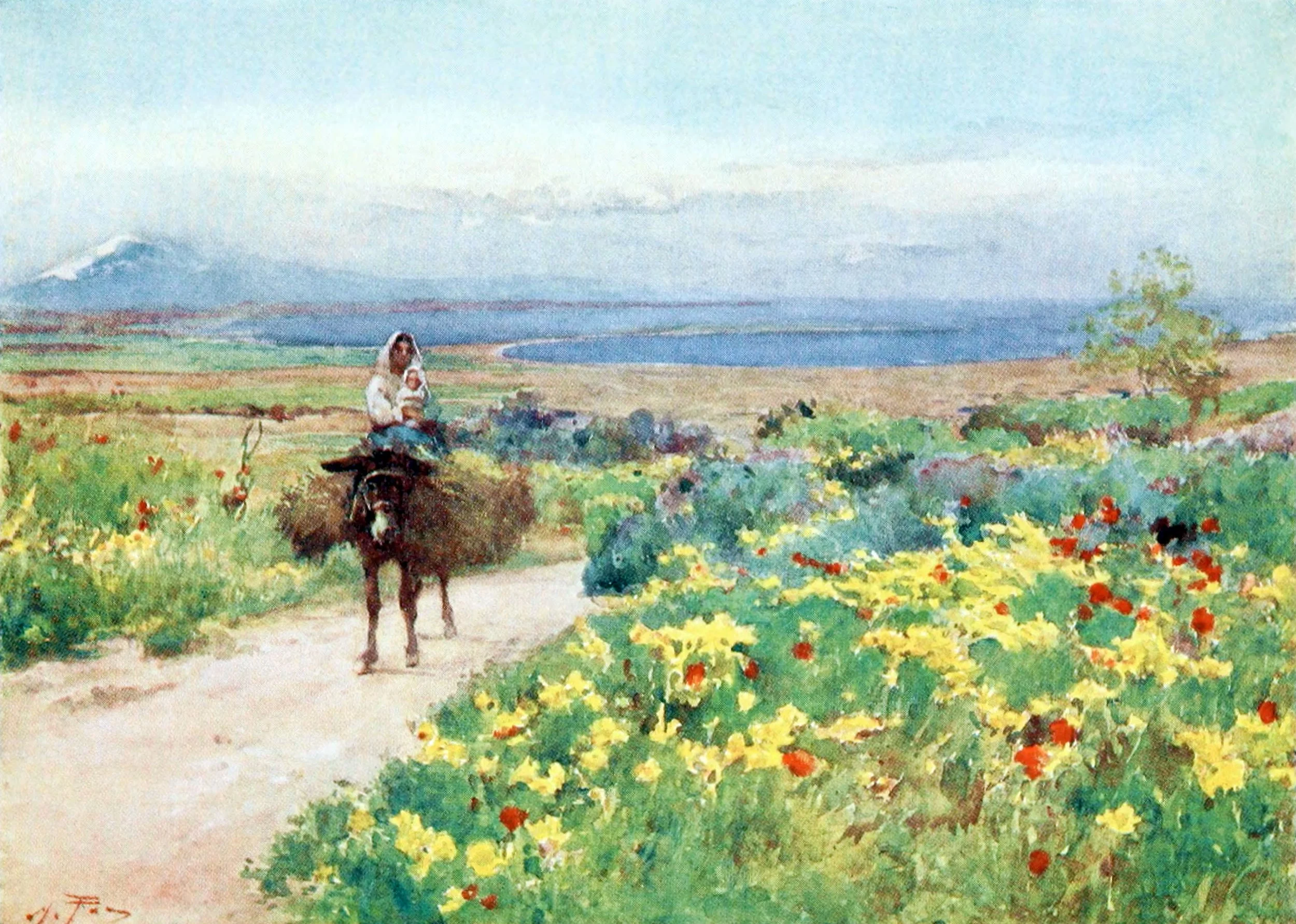 Spring at Syracuse, View of Etna and Thapsos from Site of Tyche
