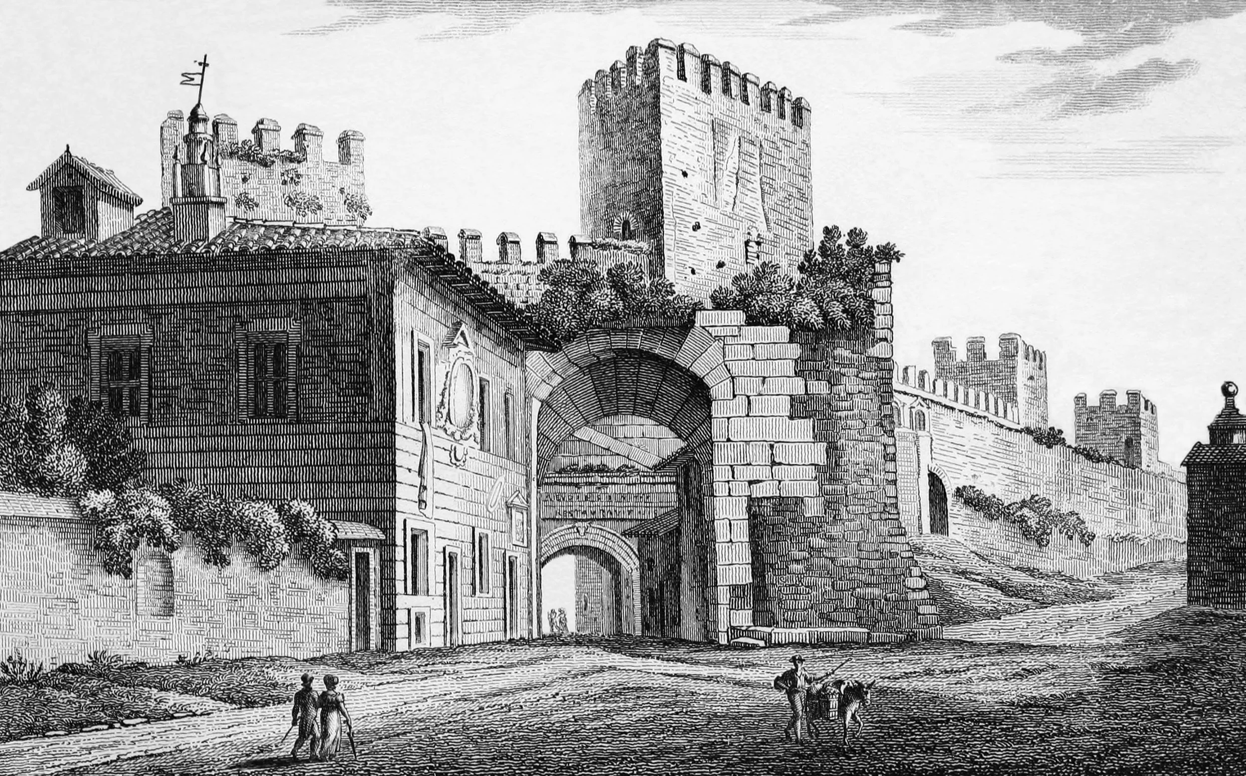 Interno della Porta Tiburtina