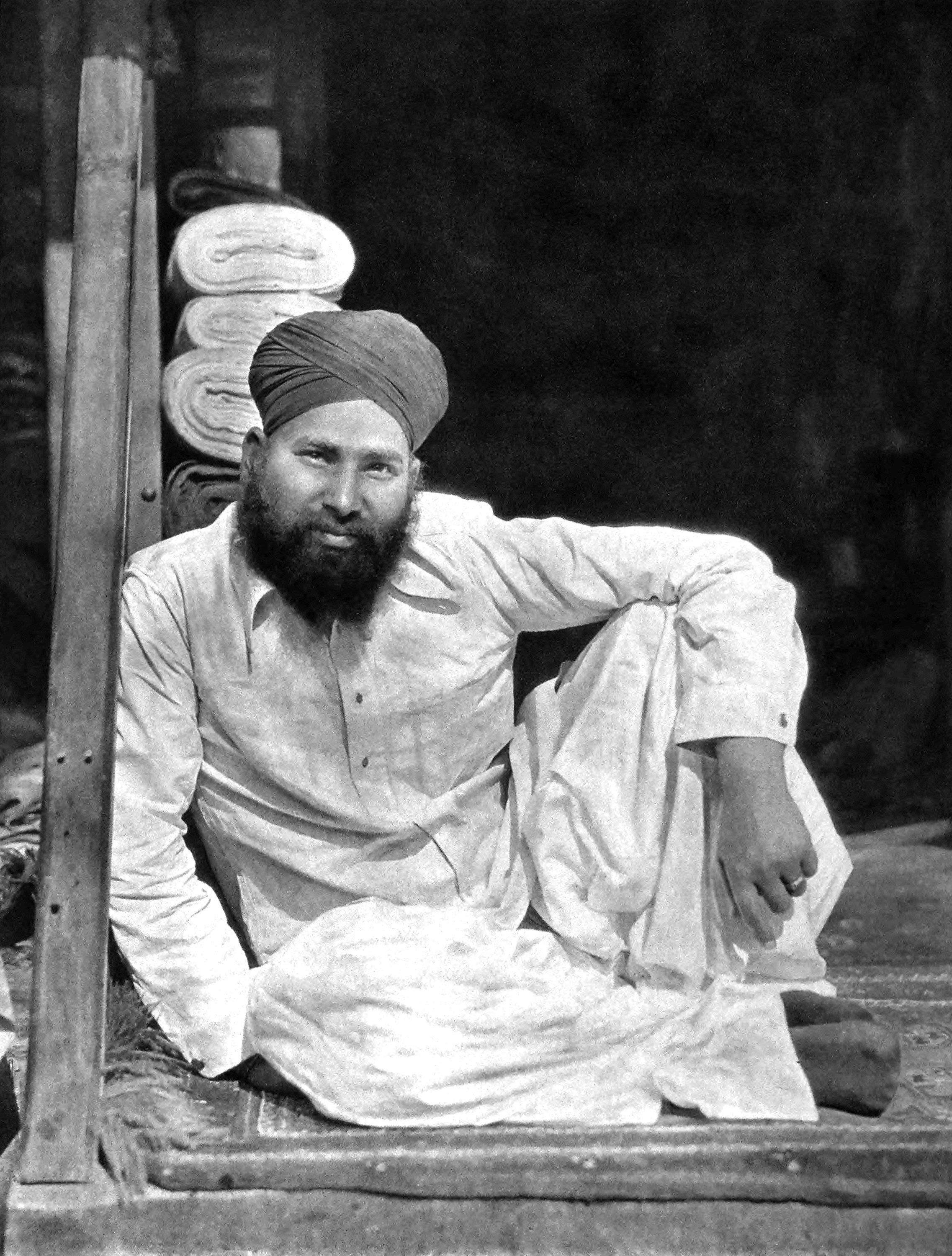 In the Peshawar Bazaar, Cloth Dealer