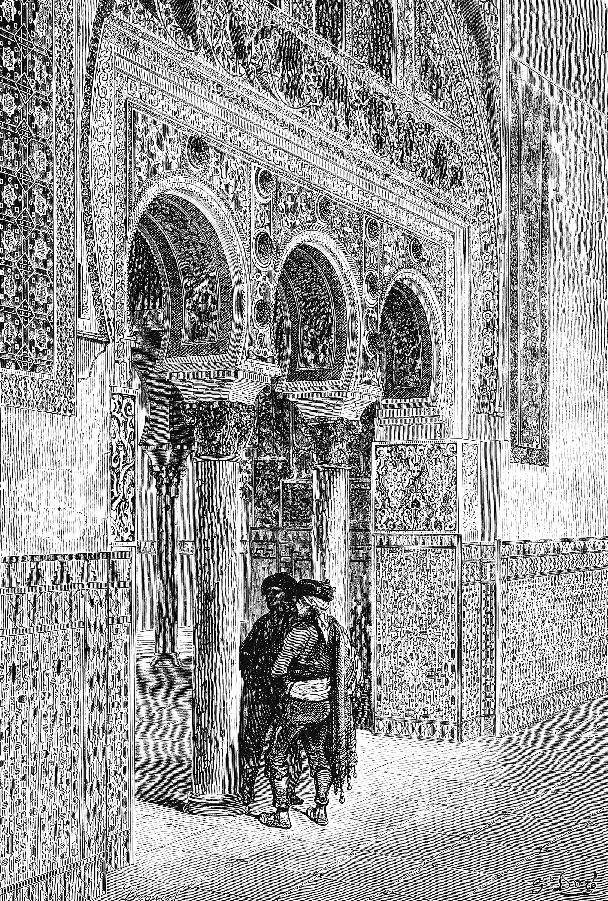 Moorish Arches of the Alcazar, Seville