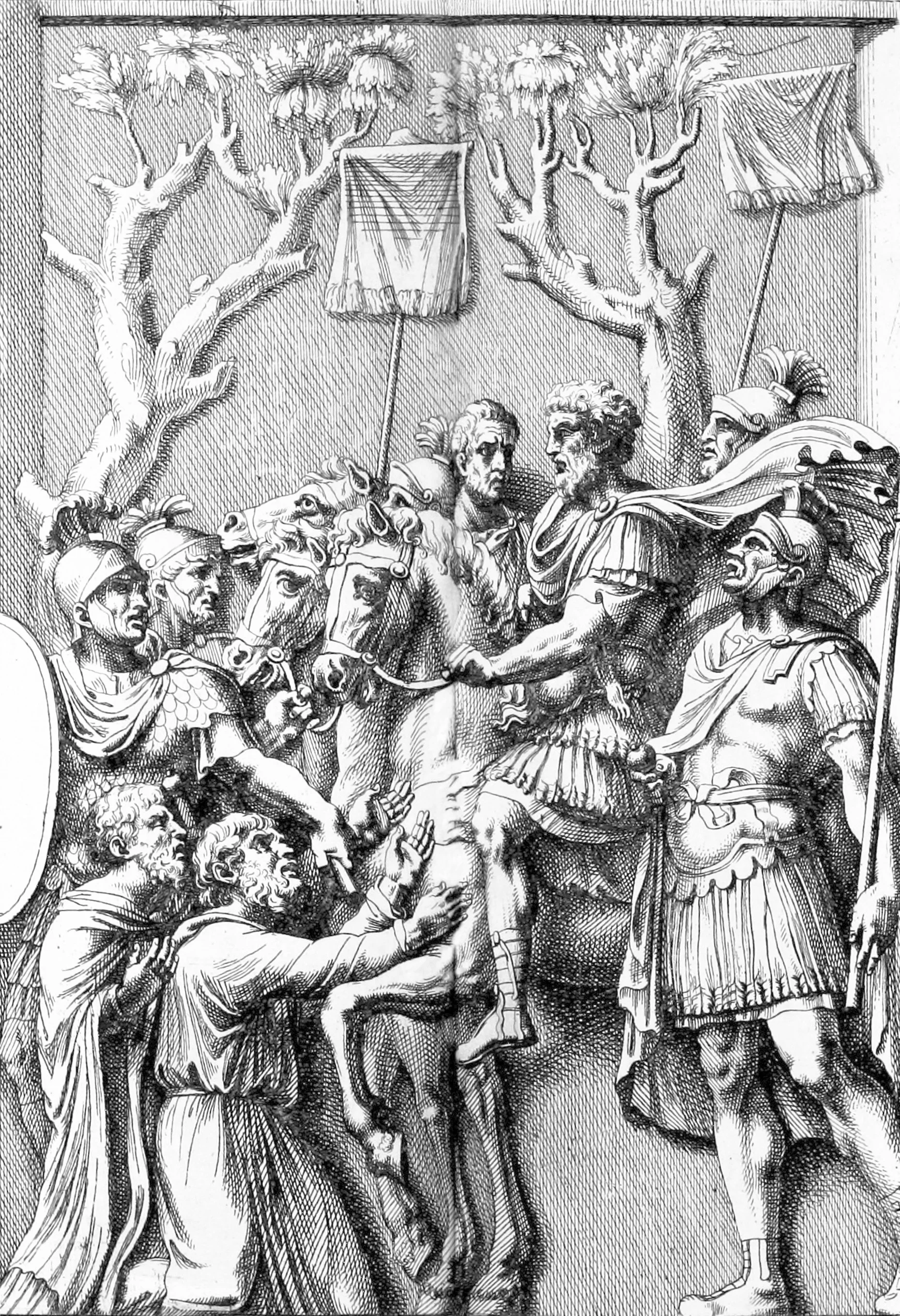 Ancient Roman Bas-Relief in 1693 by Pietro Santi Bartoli