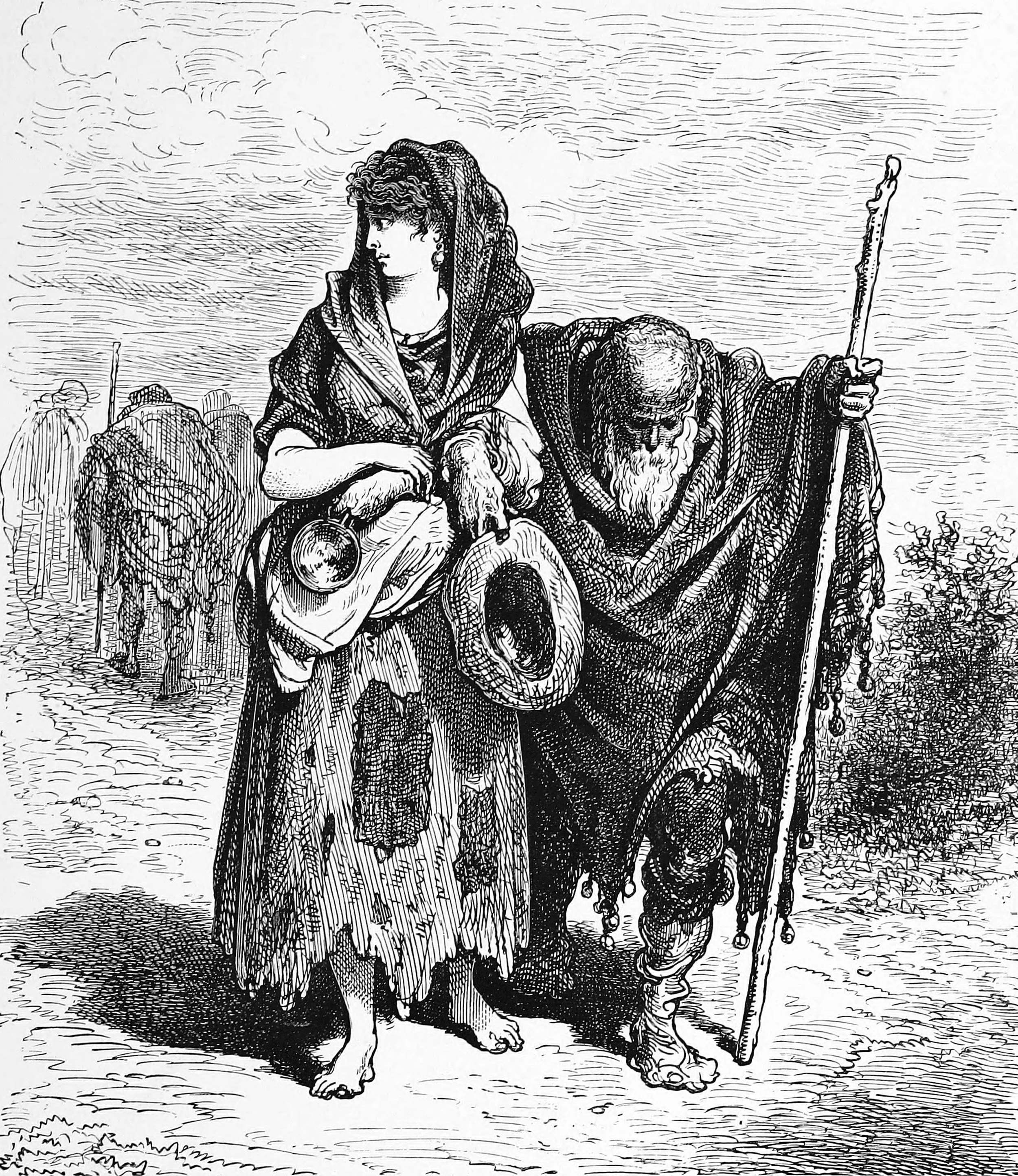 An Aged Merchant and his Grandchild