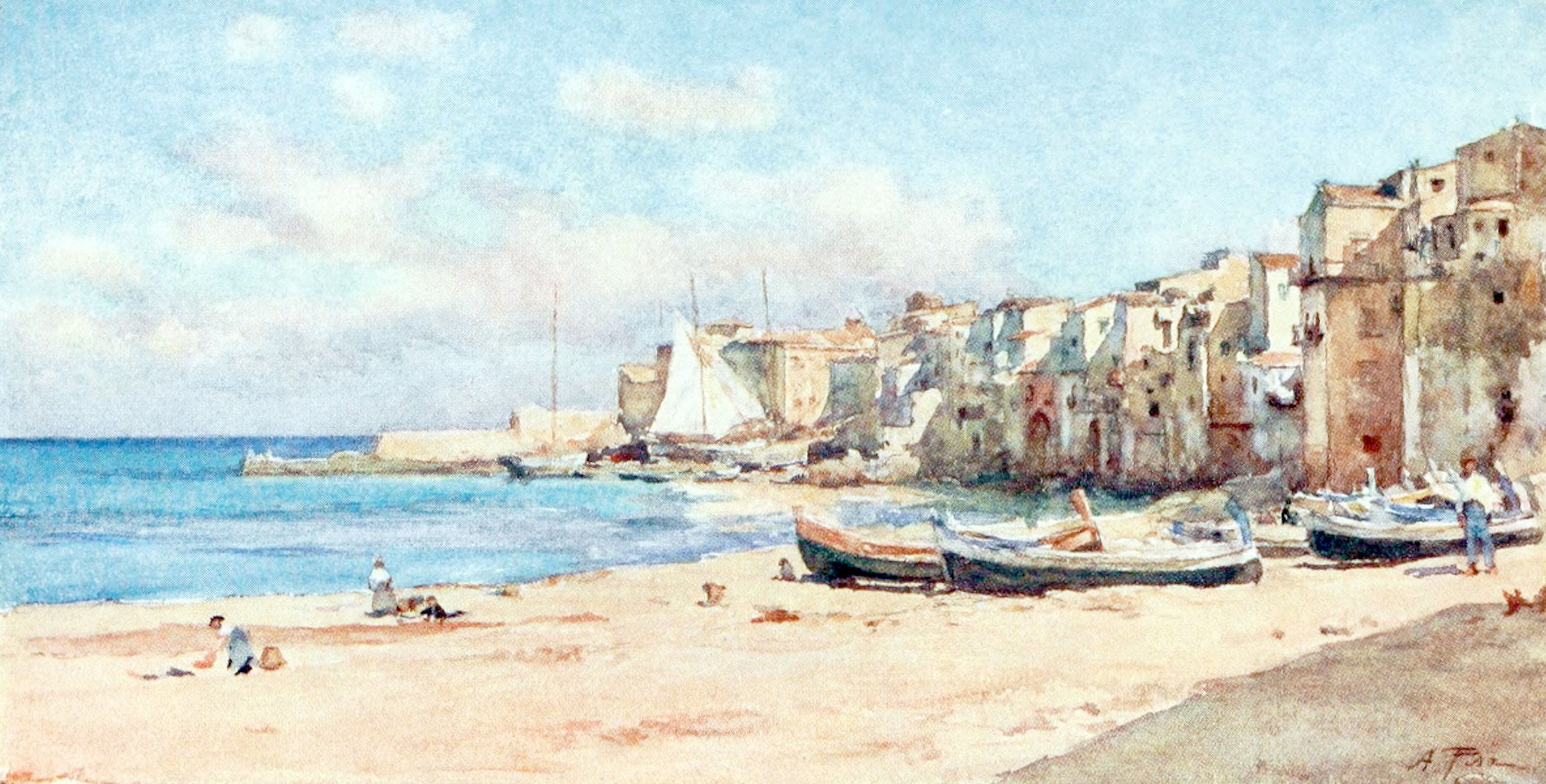 Sicily; painted by Alberto Pisa (1911)