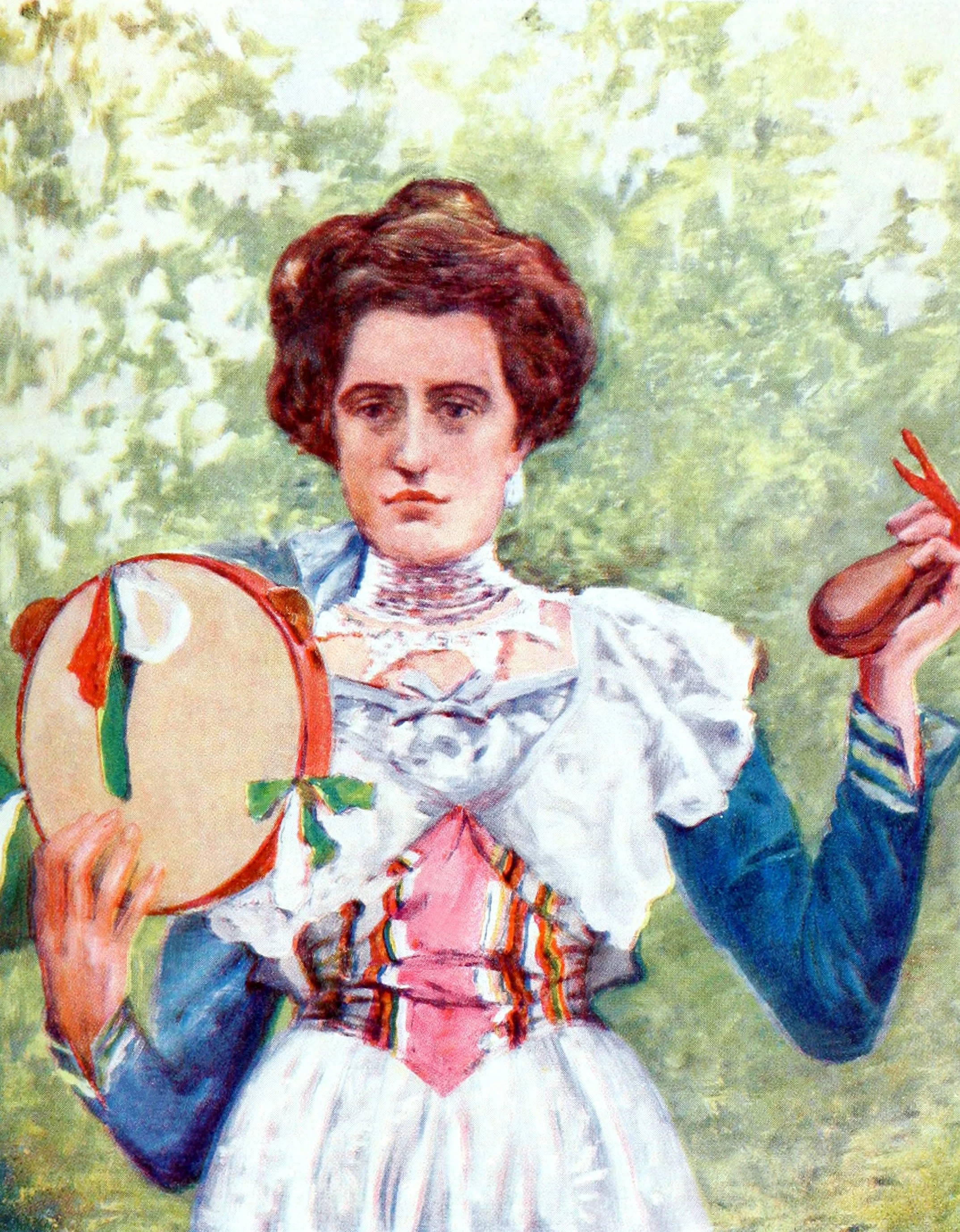 Portrait of Tarantella Dancer with Castanets