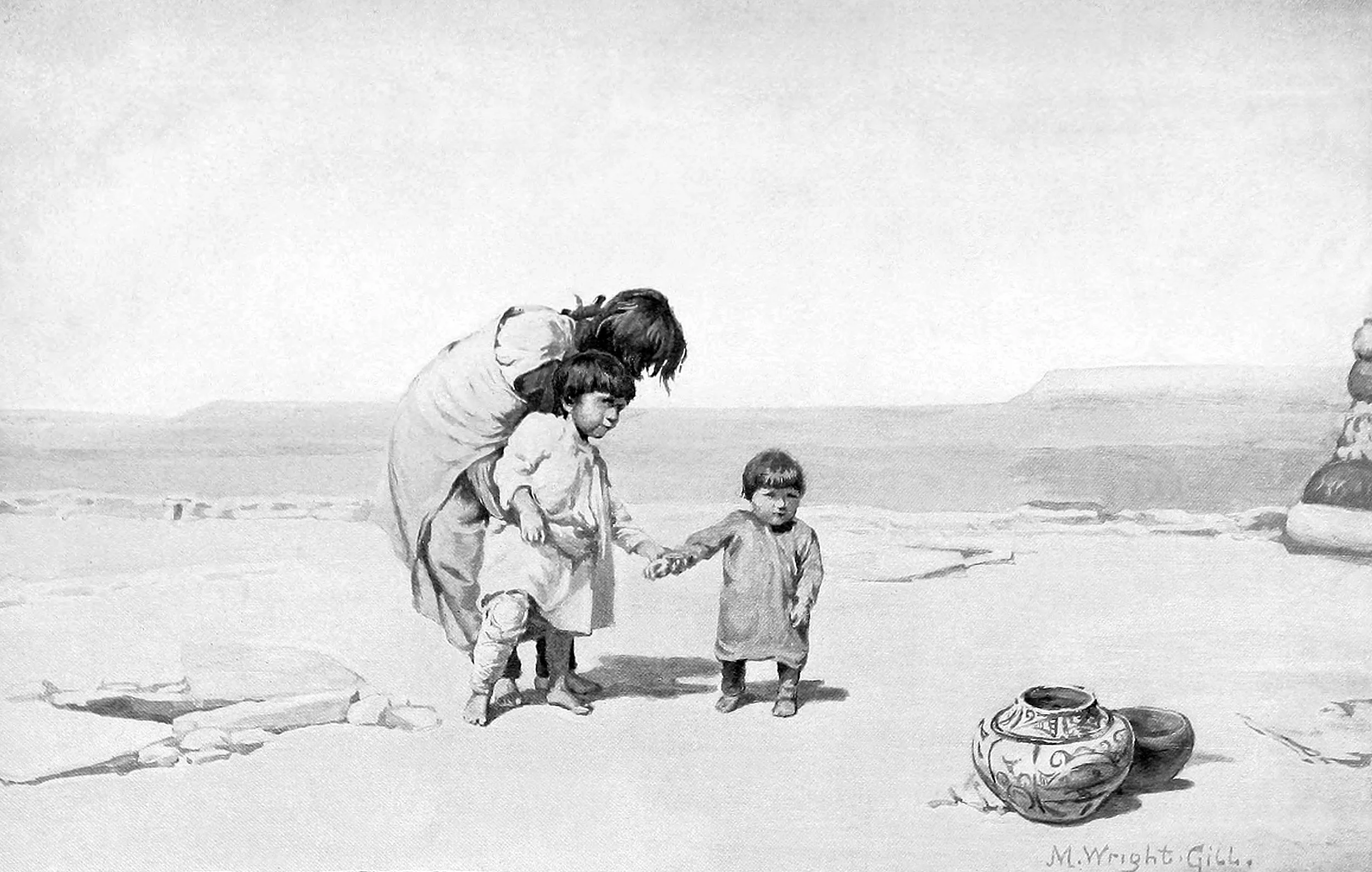 Child with broken leg in splints