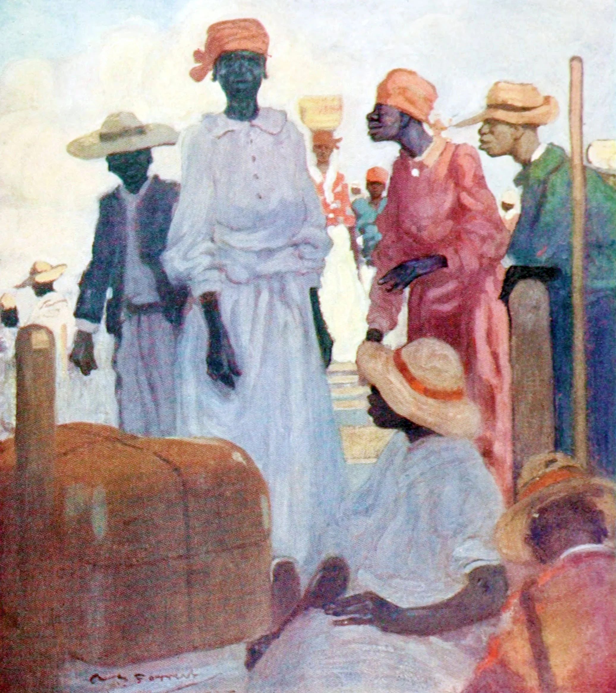 Passengers Embarking from a Quay, St. Ann's Bay, Jamaica