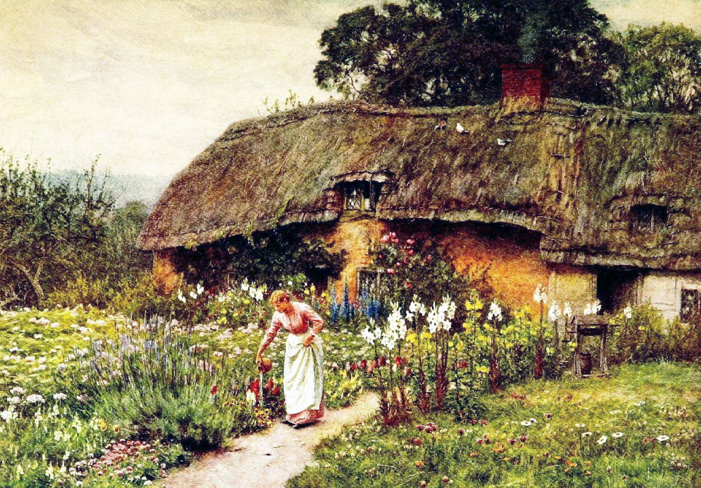 Watering Flowers