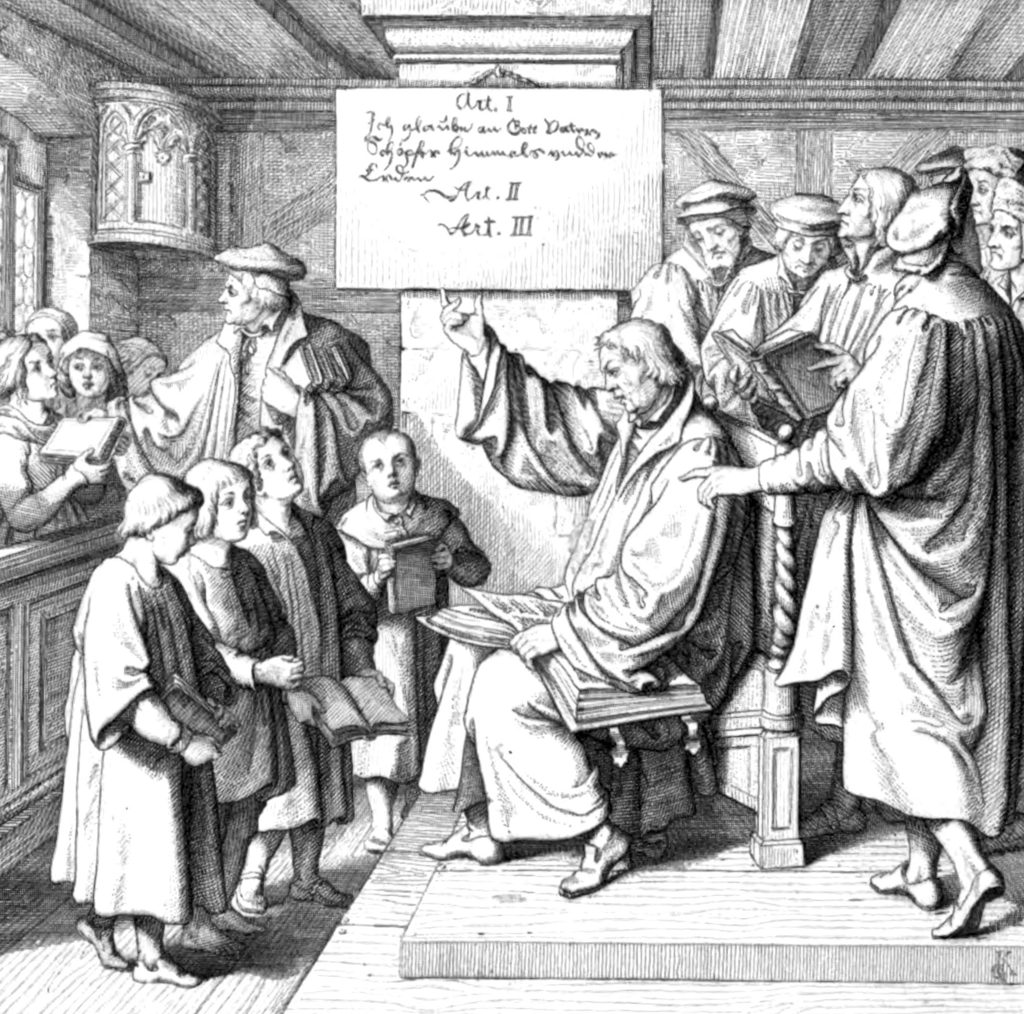 The improvement of the schools and introduction of the Catechism