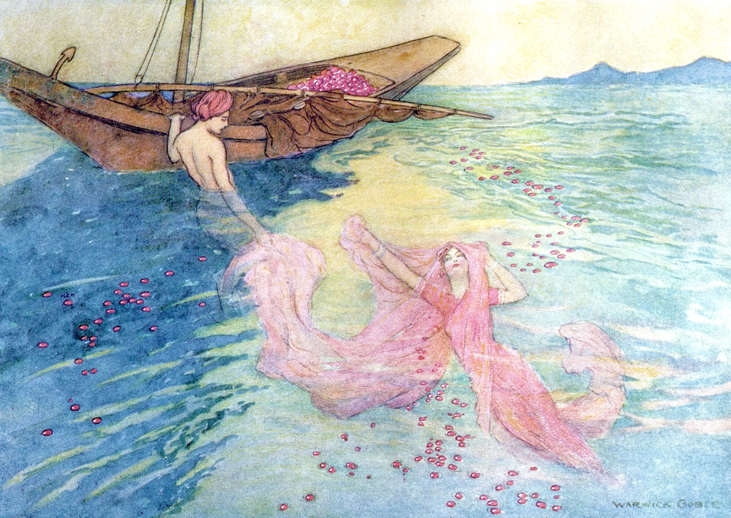 Coming up to the surface they climbed into the boat