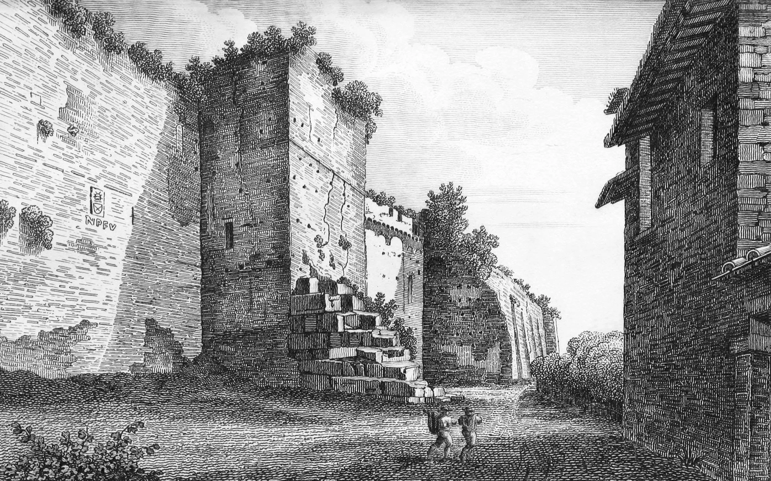 Mura sotto il Palazzo di Laterano