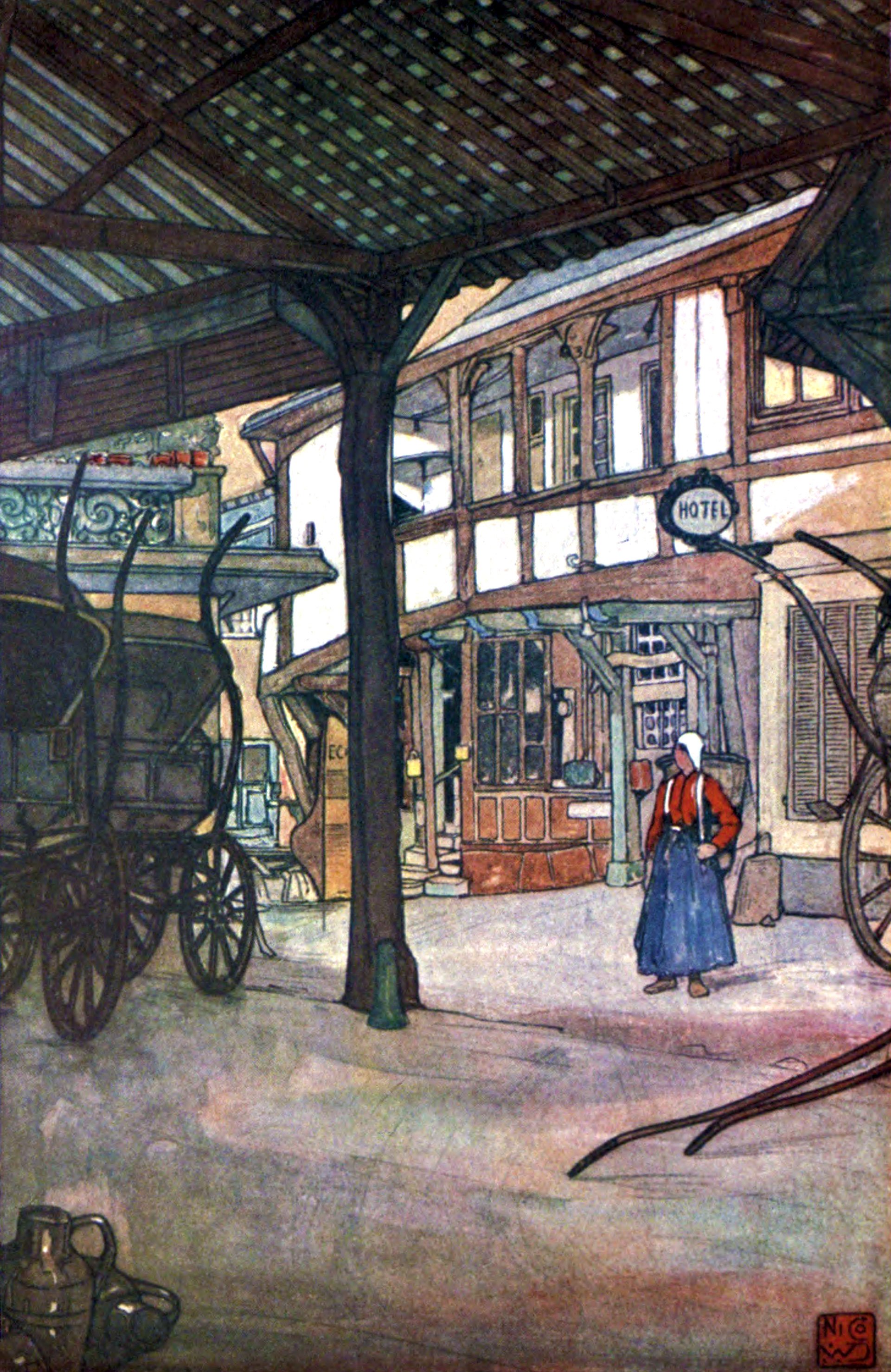 An Hotel Courtyard, Rouen