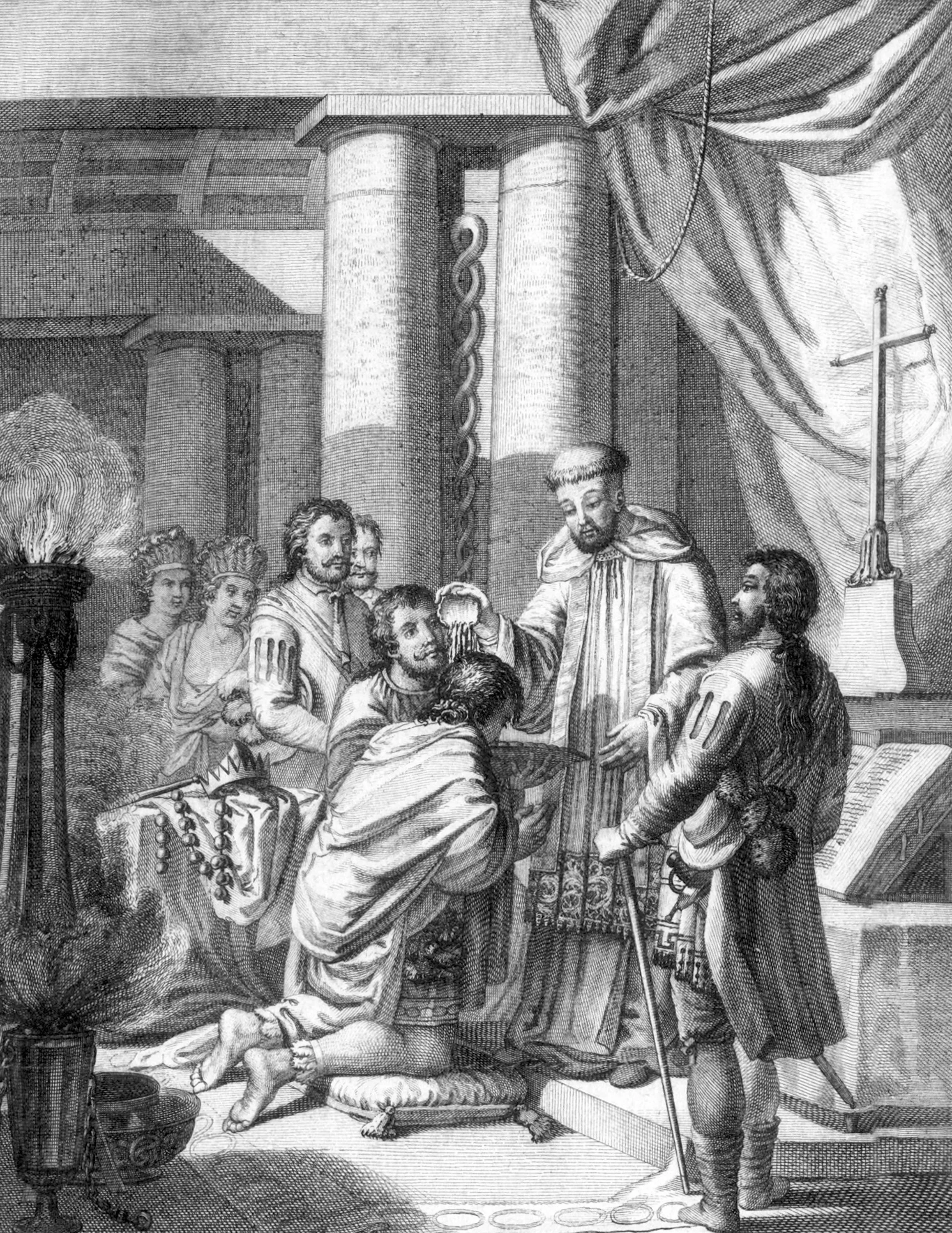 The King of Texcoco was baptized with great solemnity, taking the name Fernando