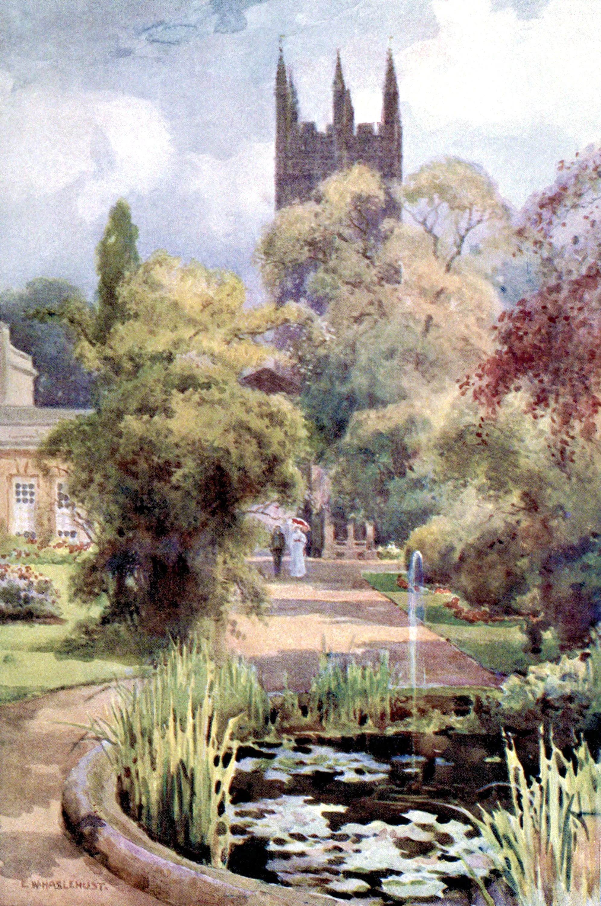 Botanic Gardens and Magdalen Tower, Oxford