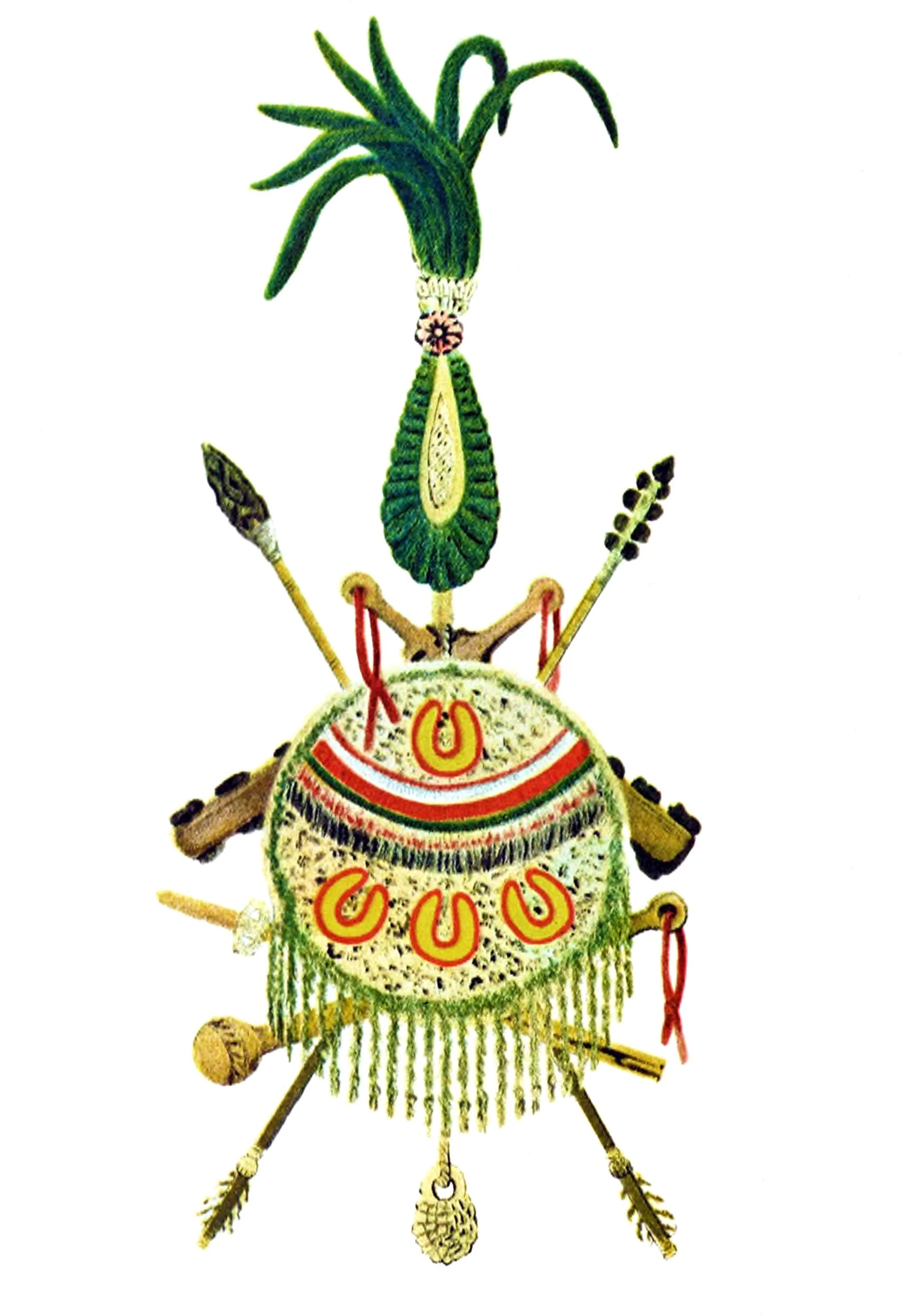 Tlaxacalan Antique weapons trophy 3