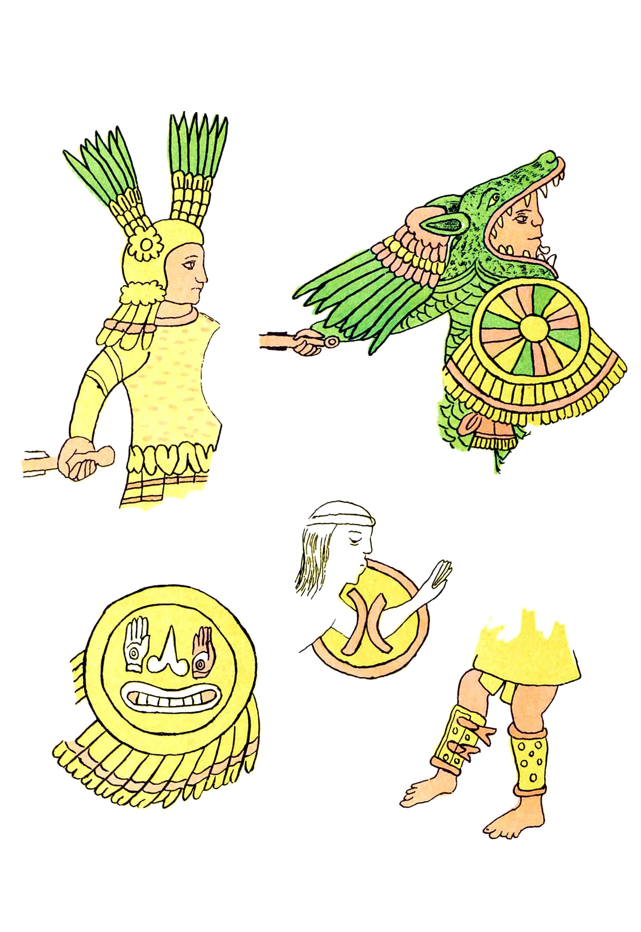 Military costumes and insignia of Tlaxacalan warriors 3