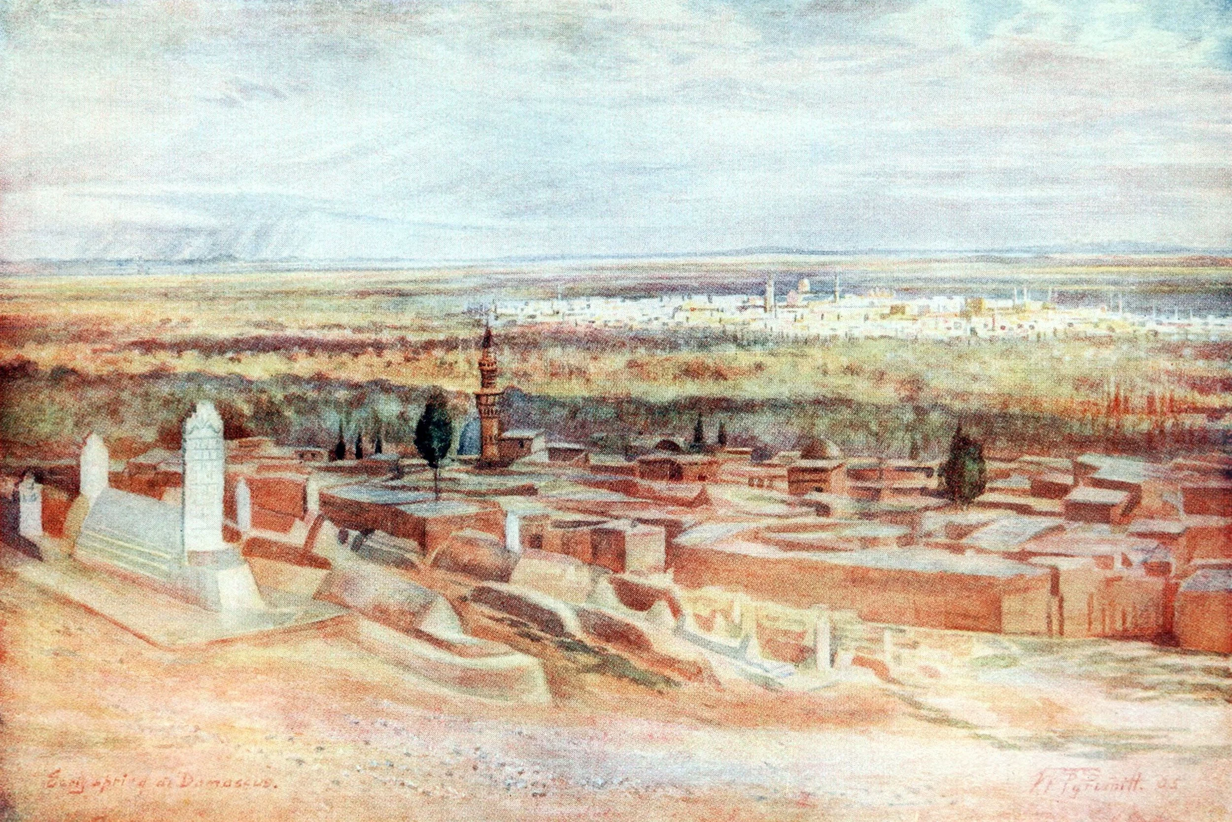 General View of Damascus in Early Spring