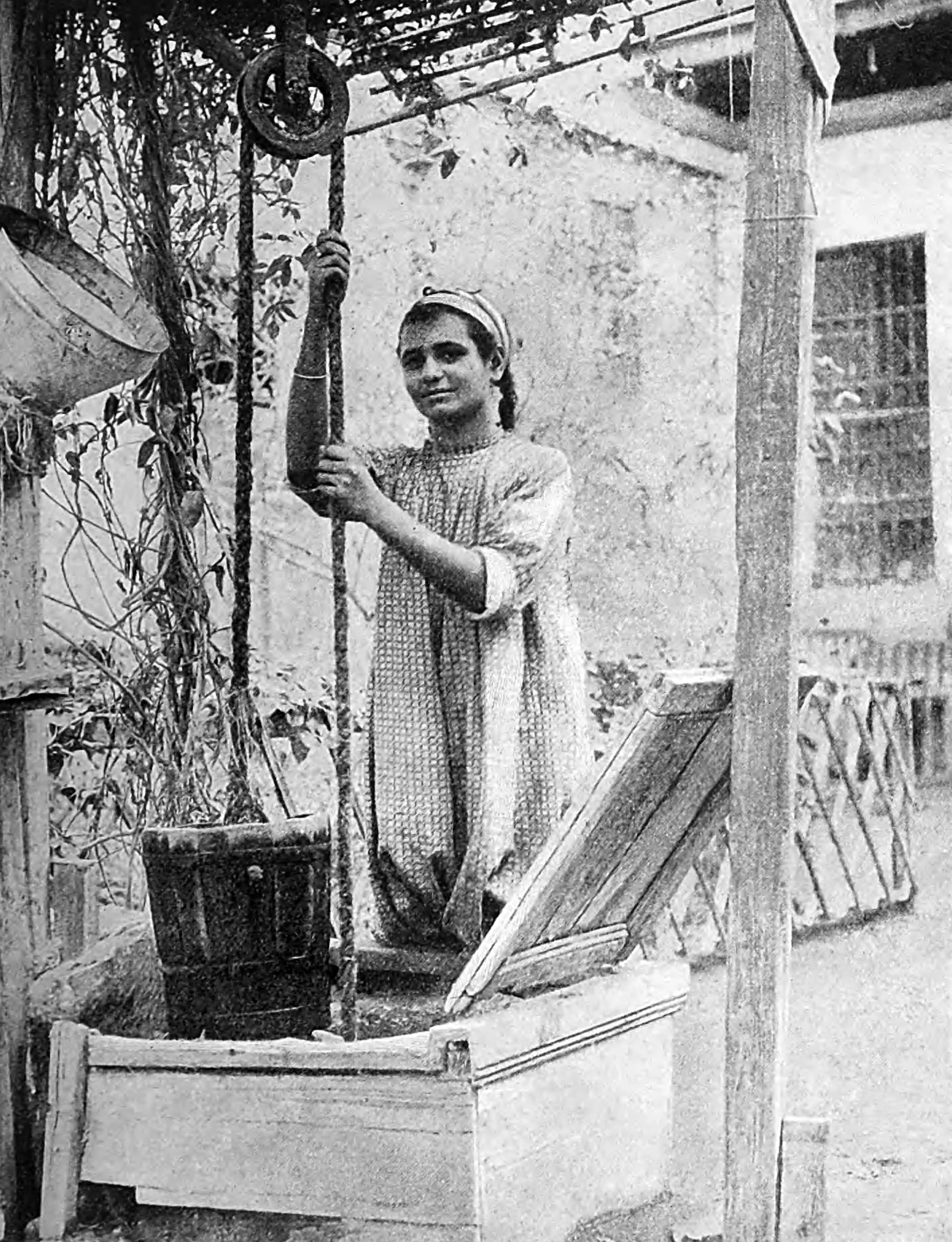 Egyptian Serving Maid at a Private Welll in Cairo