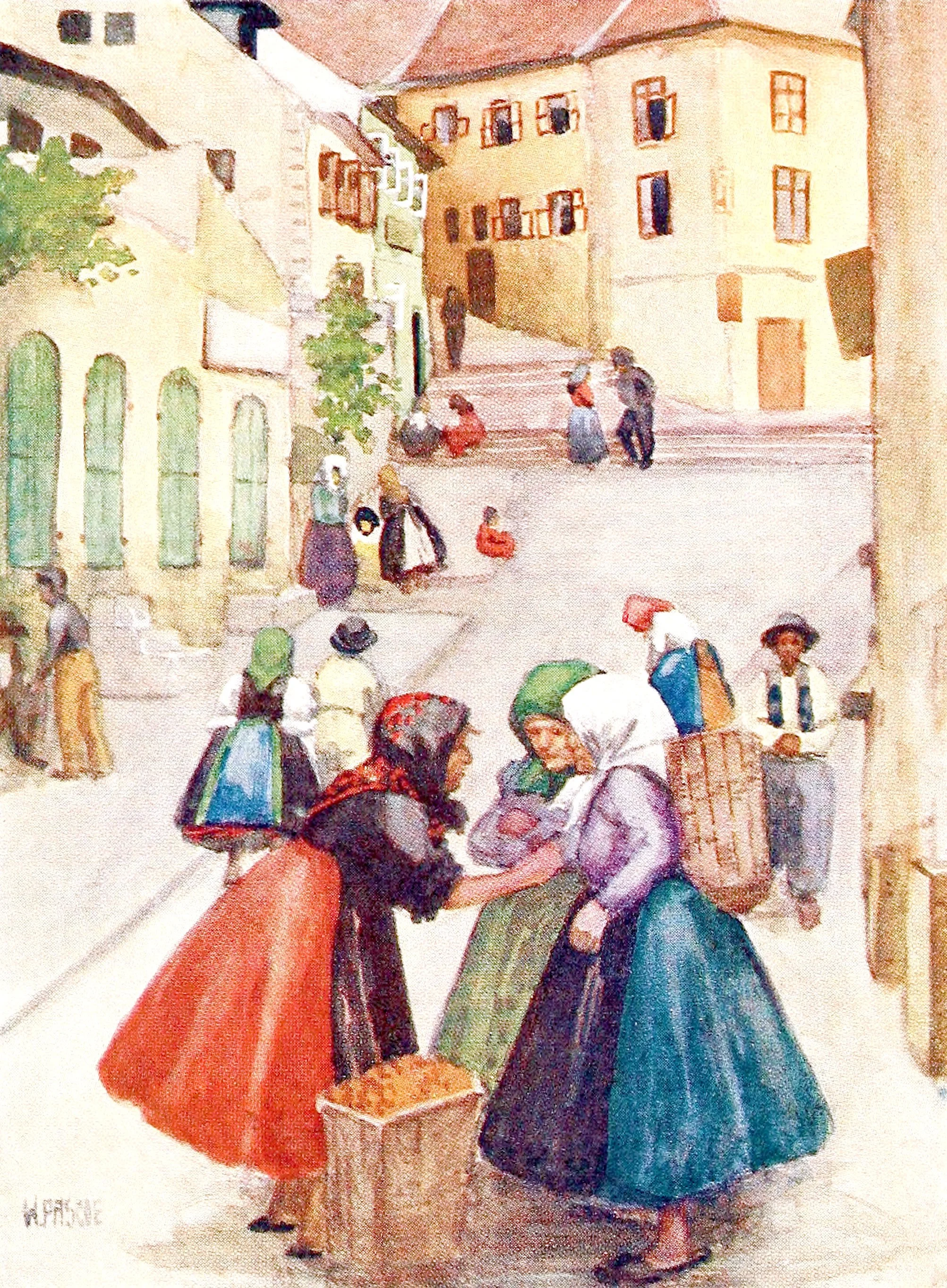 Street Scene in Pozsony Leading to the Old Castle