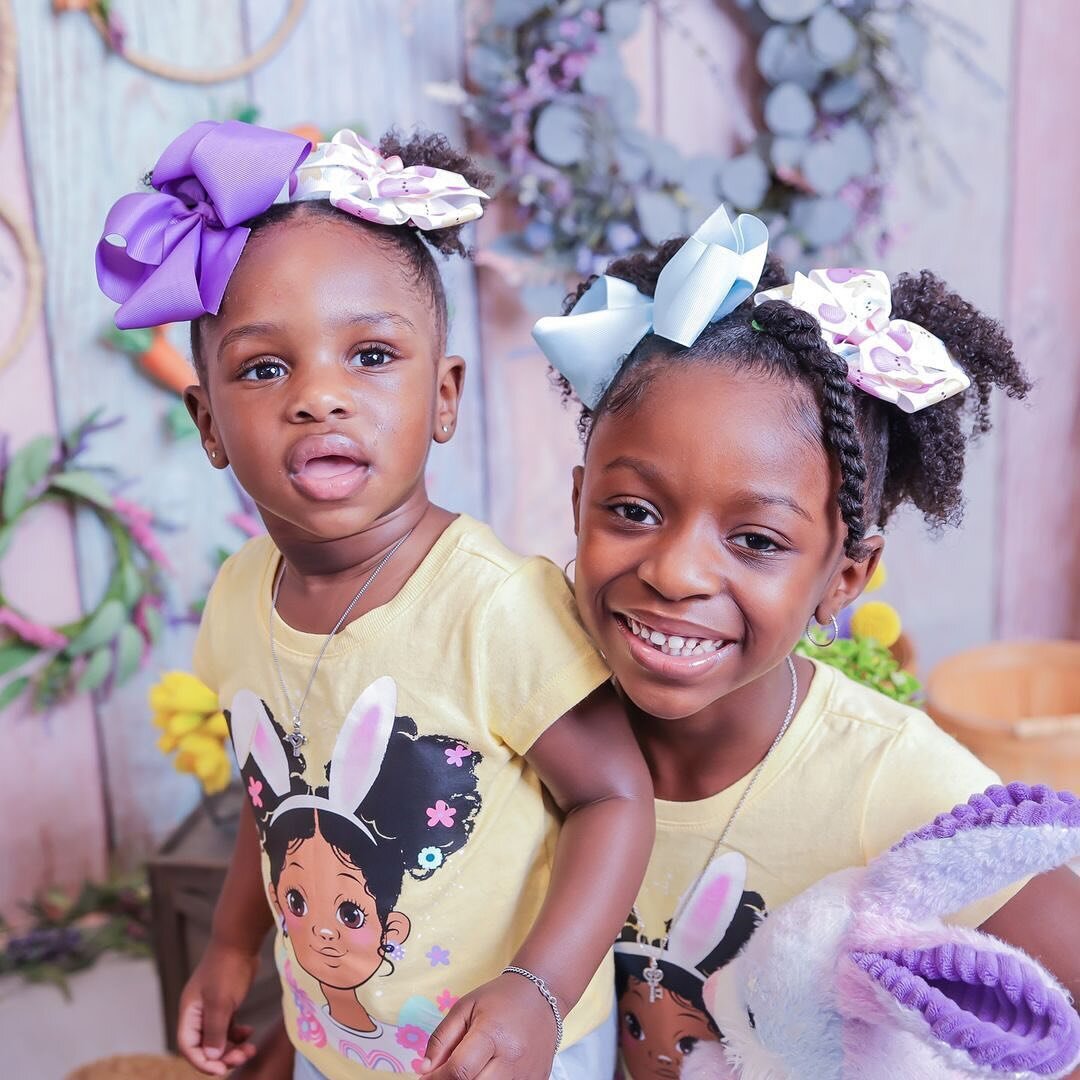 Repost from @blacksovereignhouse Double the giggles, double the bows 🎀, and all the Easter joy you can imagine! 🐰🥕Our little ladies are all dolled up and radiating happiness this Easter, perfectly coordinated and brimming with excitement. Here&rsq