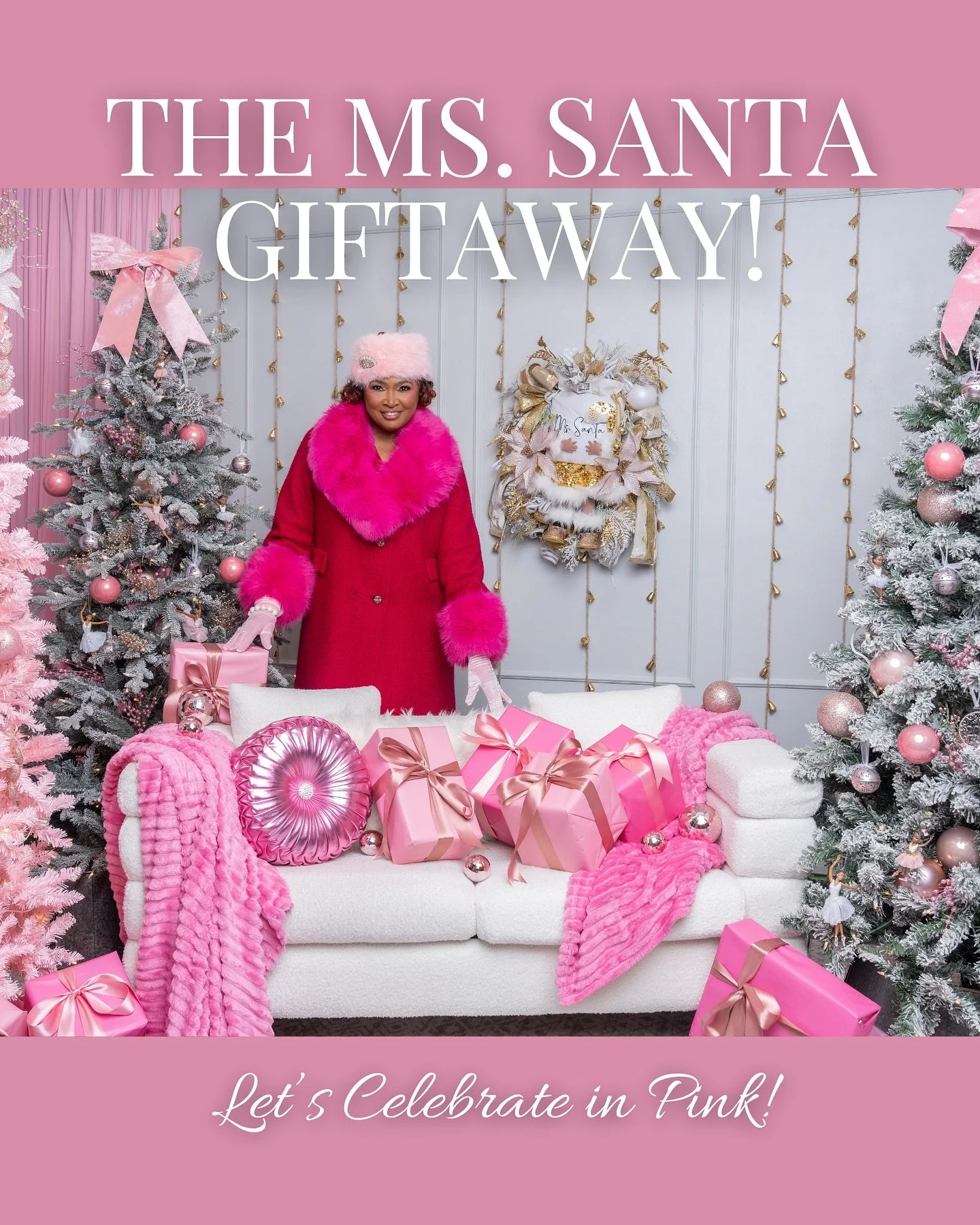 🎀 The Ms. Santa GiftAway 🎀
Let&rsquo;s celebrate in pink! ✨
&bull;
&bull;
In honor of #PinkTober and the spirit of Christmas Goes Pink, Ms. Santa @bugsact is gifting one complimentary Mini Session to a special woman in #Houston who deserves to be c