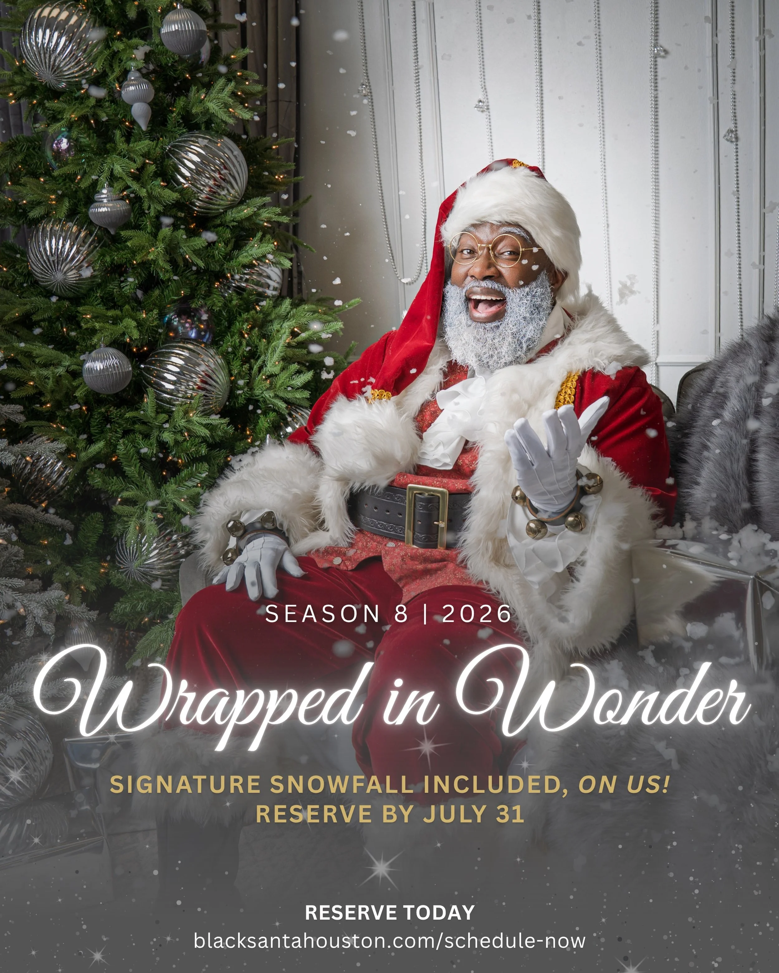 🎅🏾 5 months until Christmas! ✨
We&rsquo;re celebrating Christmas in July and if you reserve your Rudolph session by July 31 our Signature Snowfall ❄️ is on us! See our website for details. 
 blacksantahouston.com/schedule-now

&mdash;-

#blacksanta