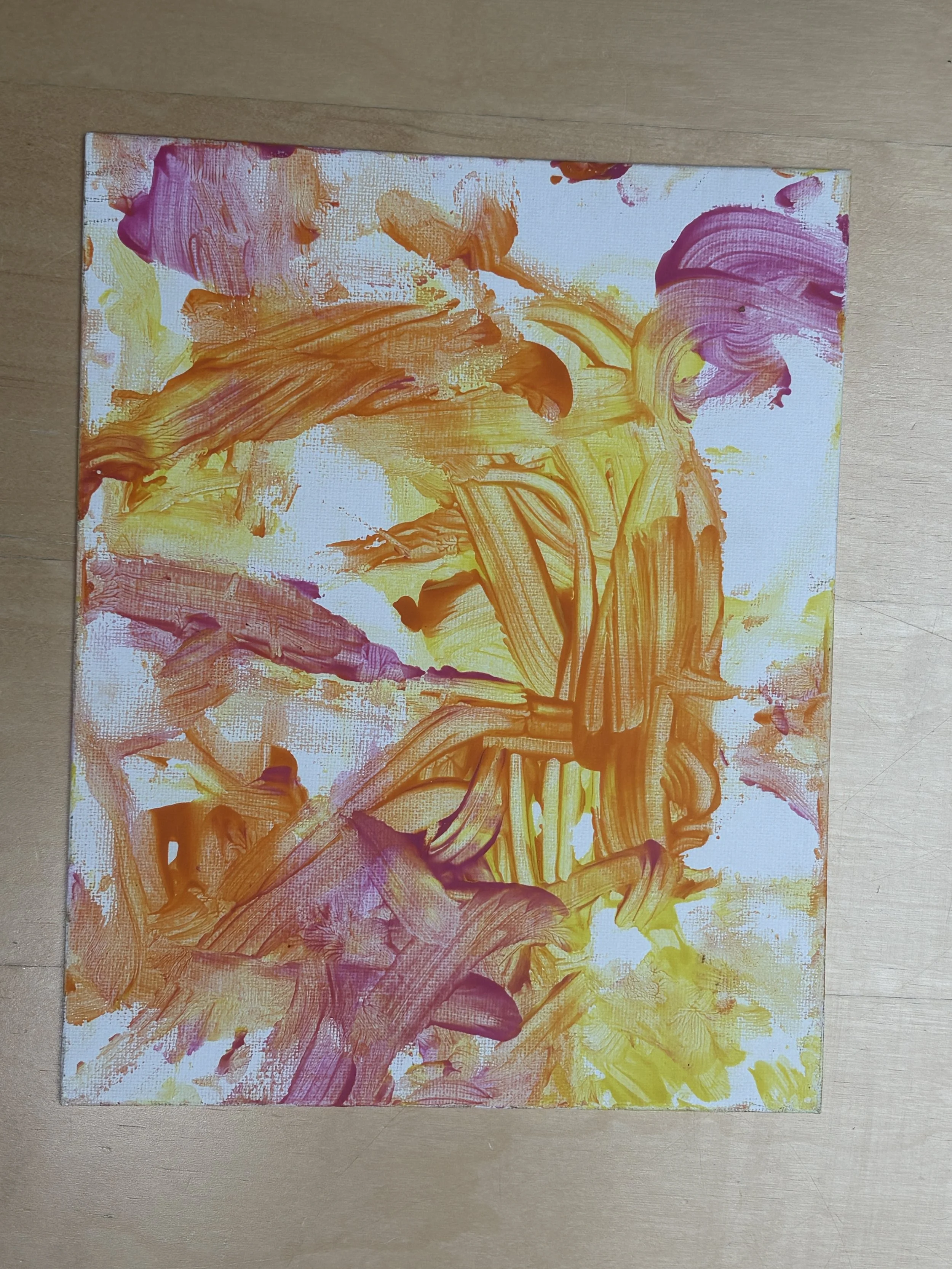 Elikya and Clara Painting - "Orange"