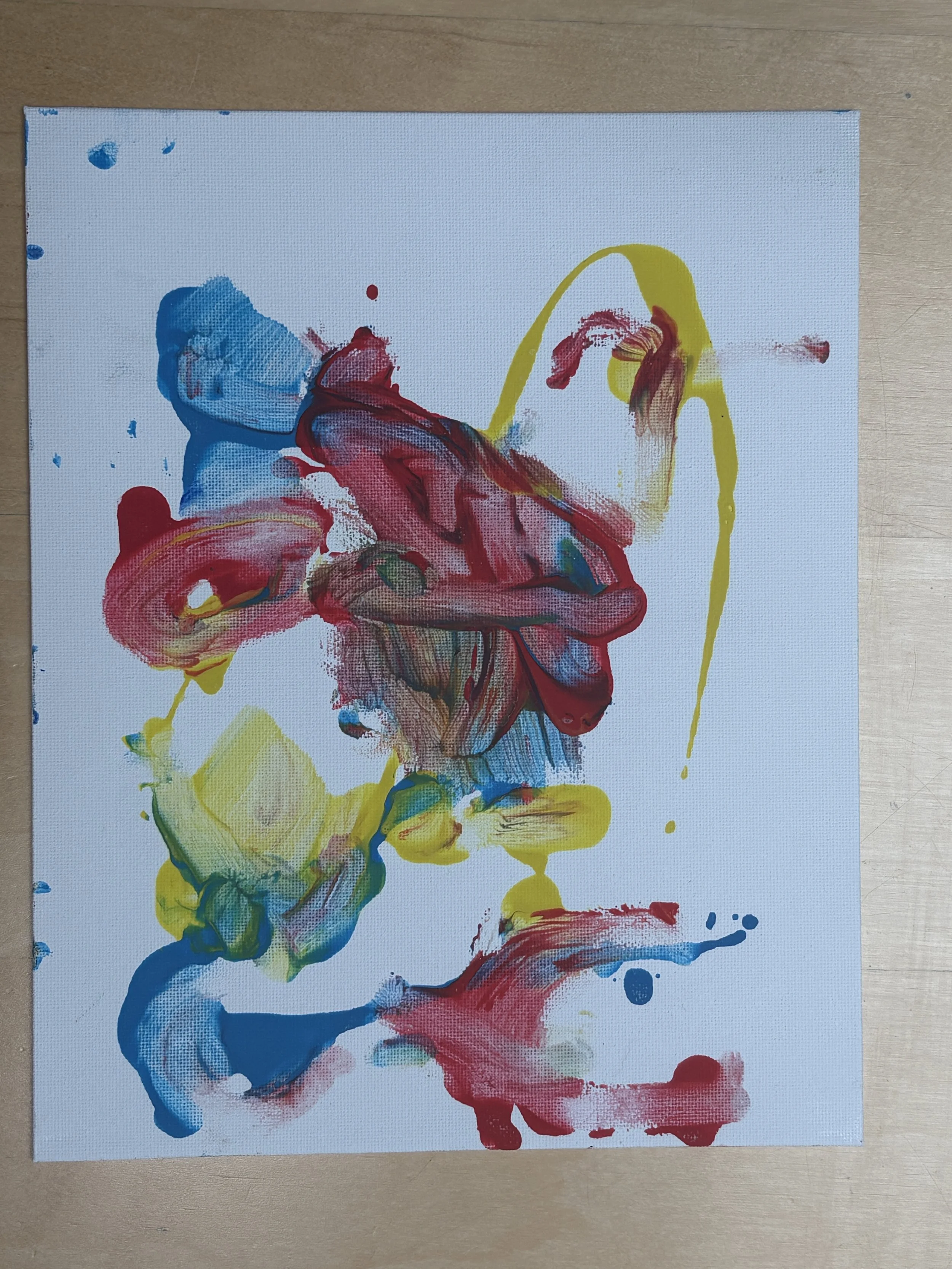 Clara, Mali, Teco Collab Painting - "Primary"